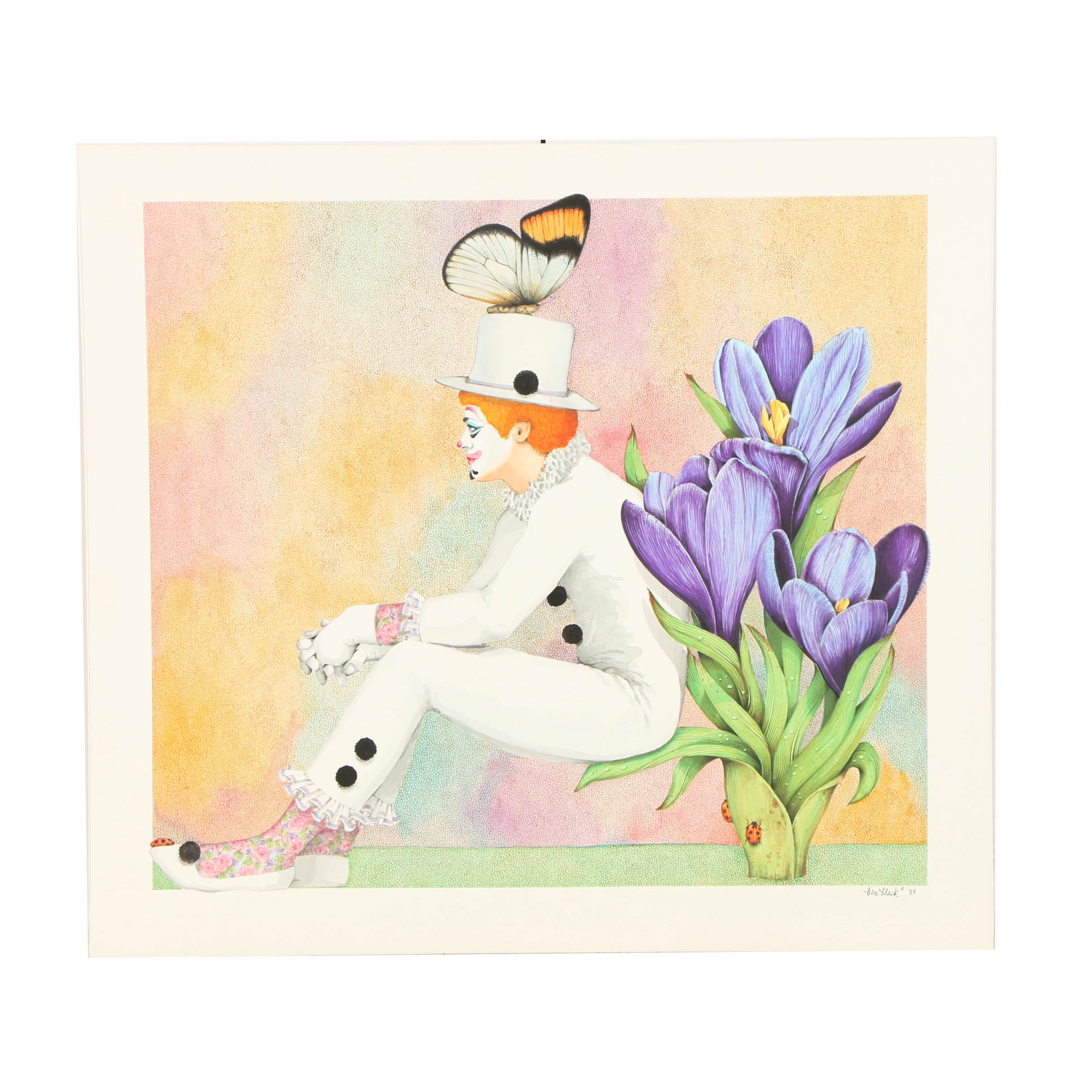 Ben Black Mixed Media Painting