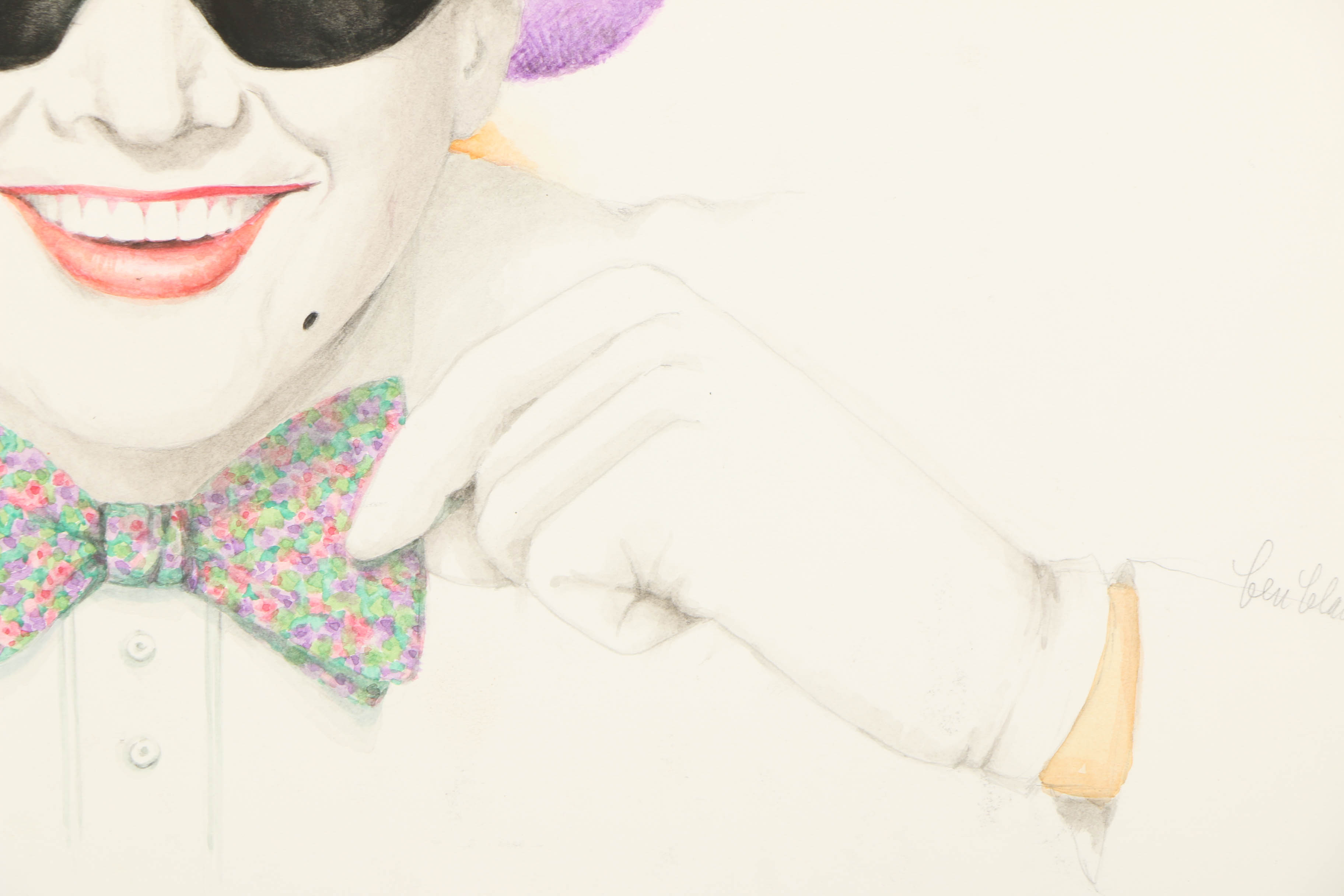 Ben Black Watercolor Painting "Jack Nicholson"