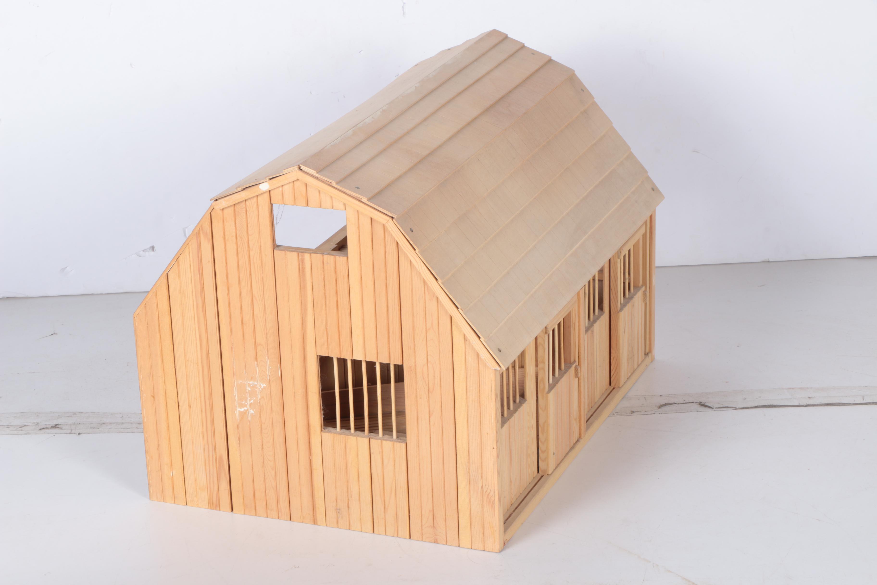 Wood Horse Stable Set