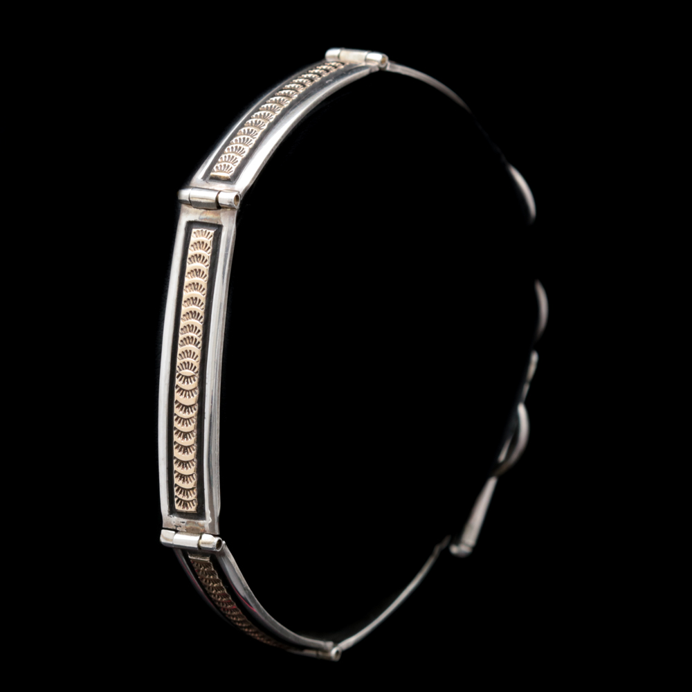 Sterling Silver and 14K Yellow Gold Bracelet