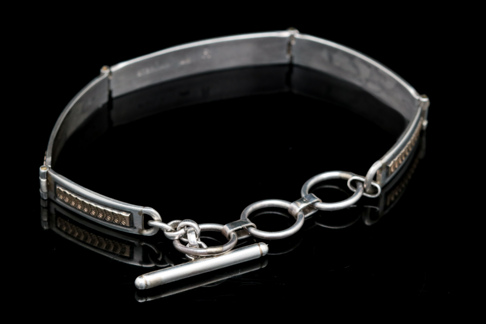 Sterling Silver and 14K Yellow Gold Bracelet