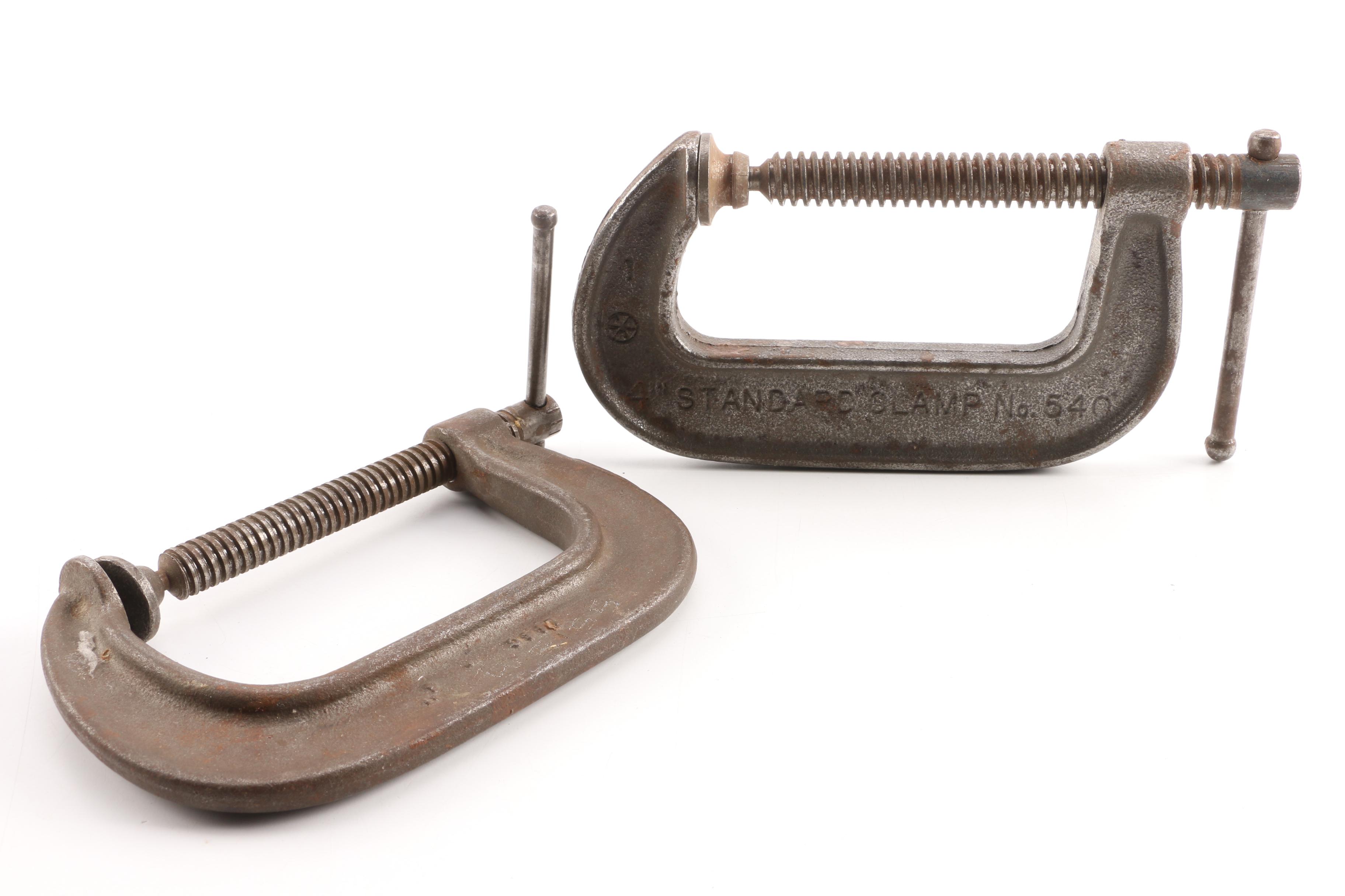 Clamps Including Sliding Arm Locking, C-Clamp and Hand Screw Clamps