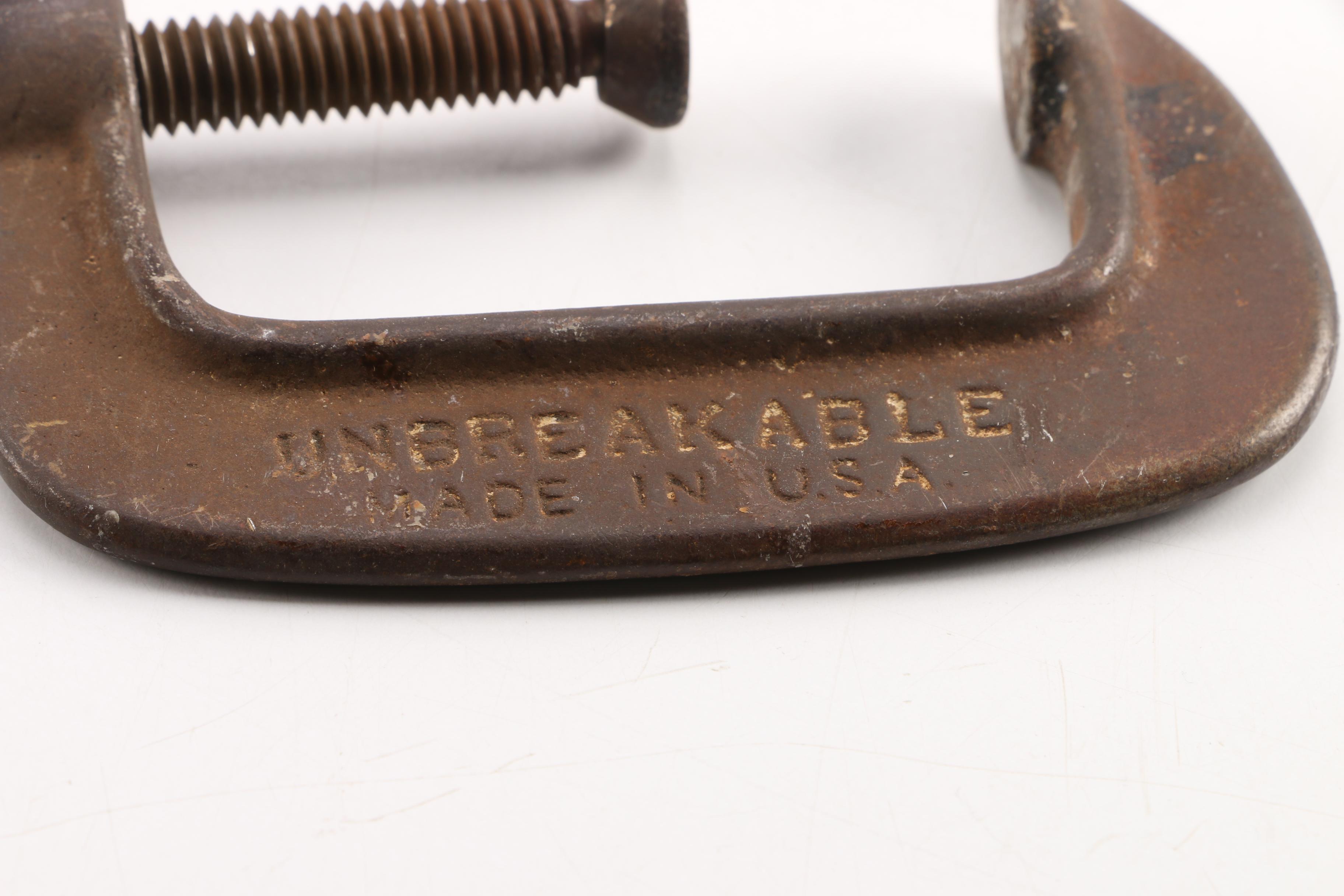 Clamps Including Sliding Arm Locking, C-Clamp and Hand Screw Clamps