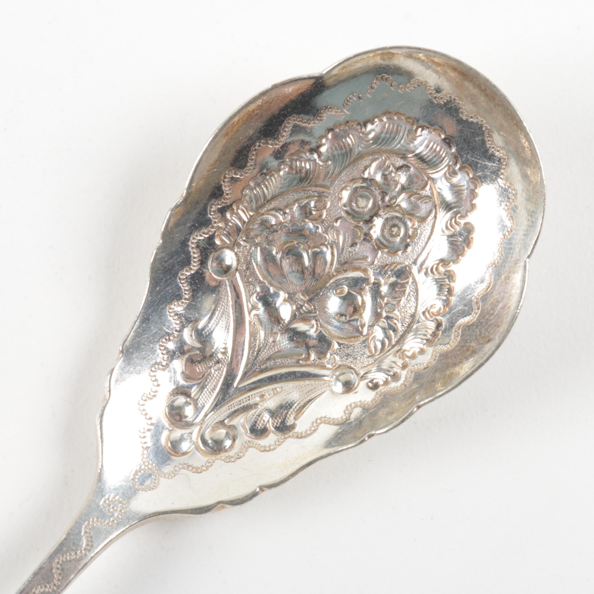 Russian Andreev Ivan Fedorovich 875 Silver Spoon With Assorted Silver Flatware