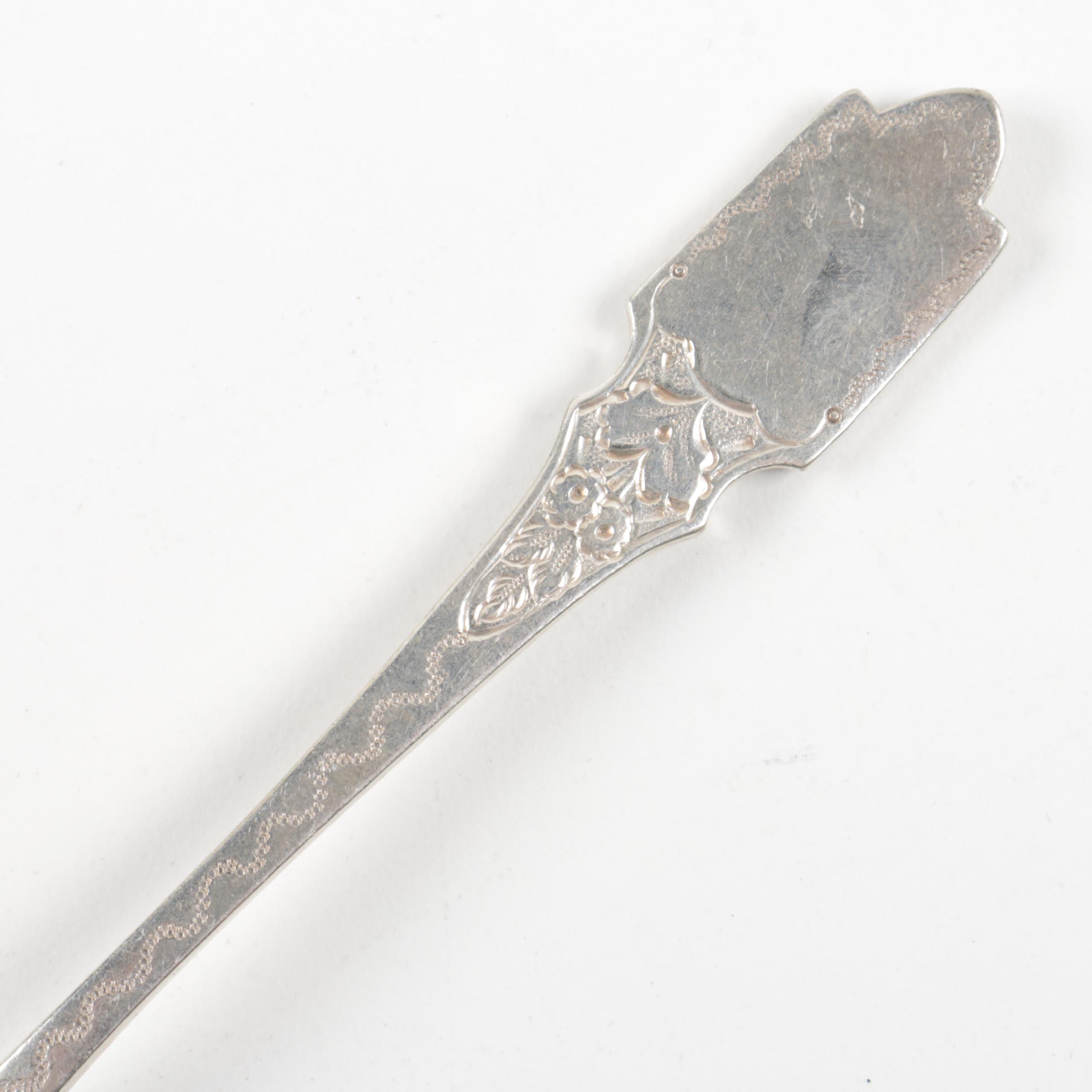 Russian Andreev Ivan Fedorovich 875 Silver Spoon With Assorted Silver Flatware