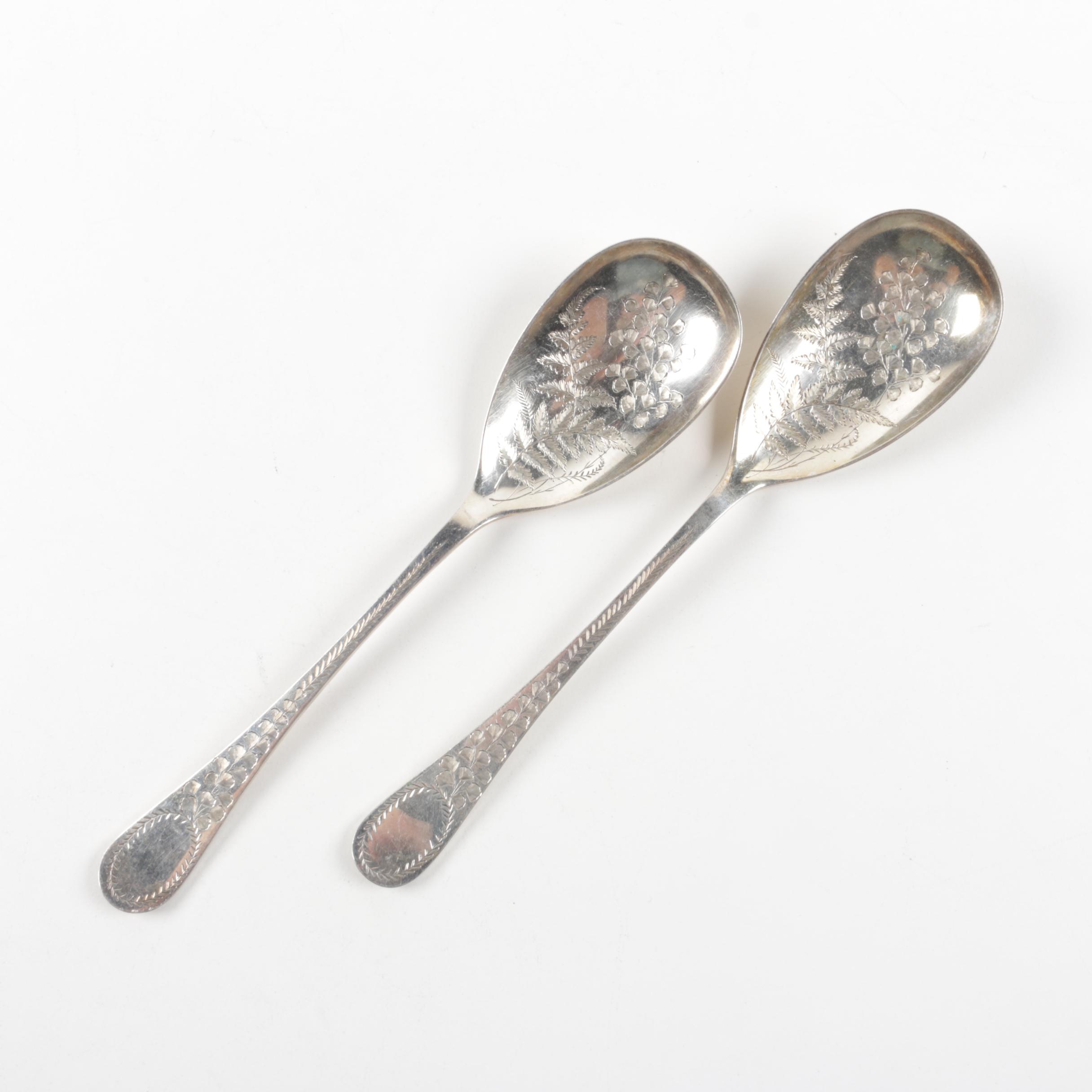 Russian Andreev Ivan Fedorovich 875 Silver Spoon With Assorted Silver Flatware