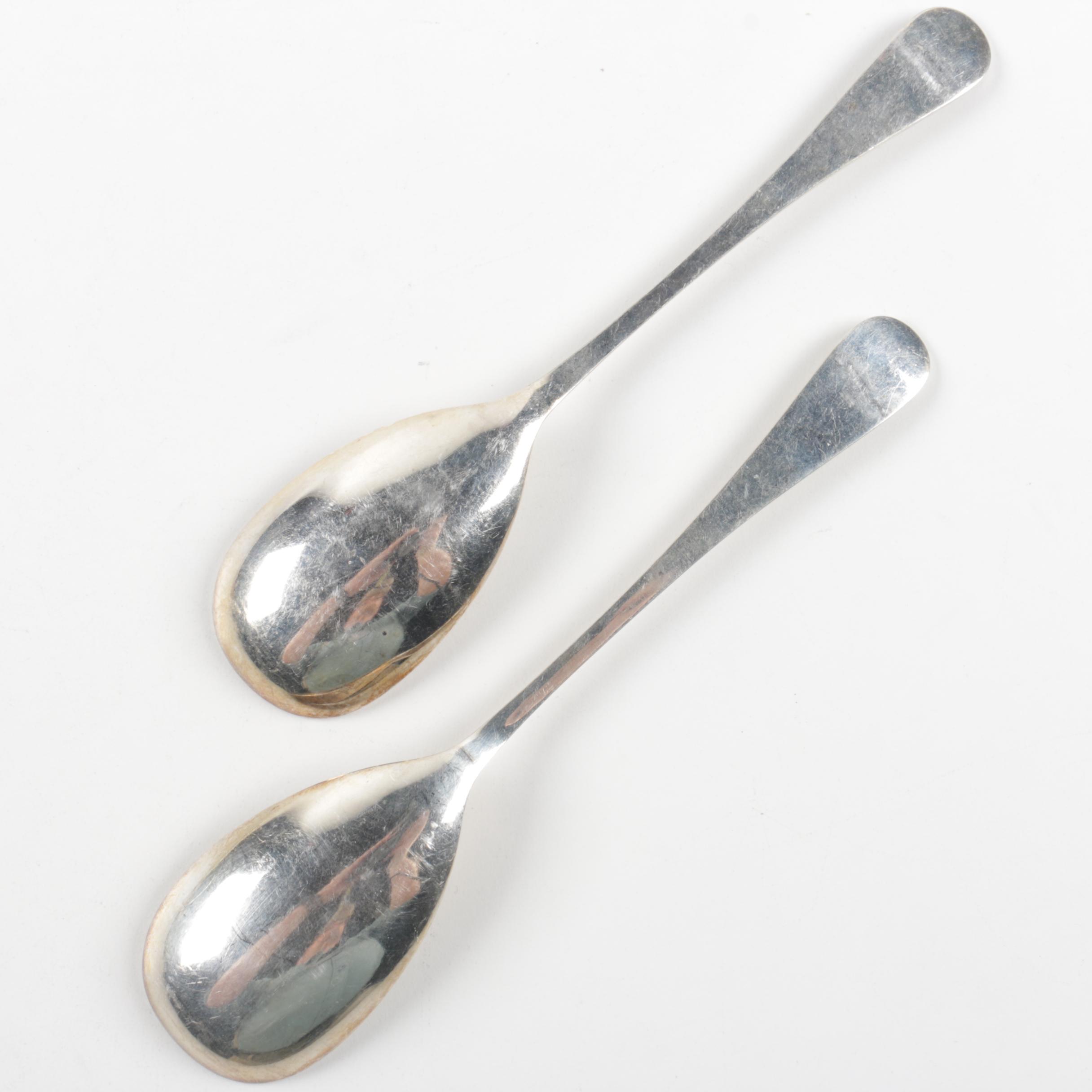 Russian Andreev Ivan Fedorovich 875 Silver Spoon With Assorted Silver Flatware