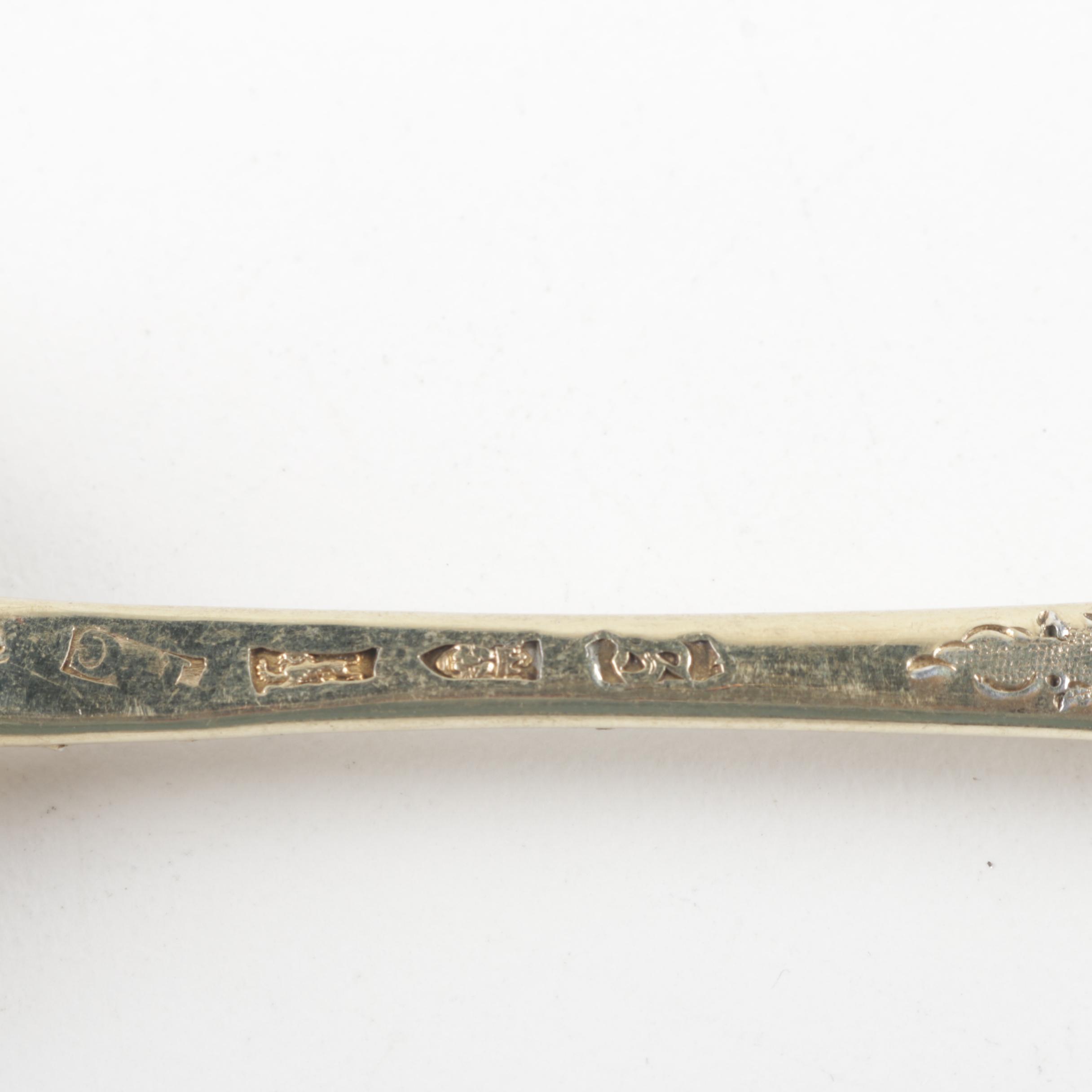 Russian Andreev Ivan Fedorovich 875 Silver Spoon With Assorted Silver Flatware