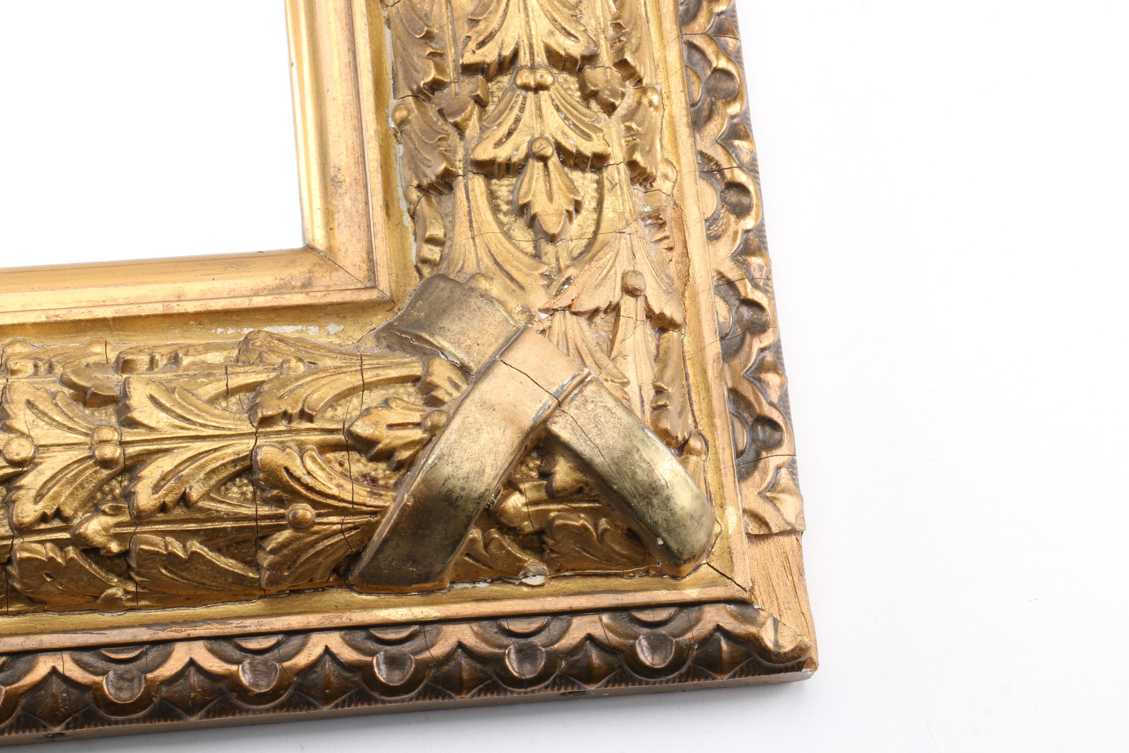 Gold-Tone Carved Wooden Mirror