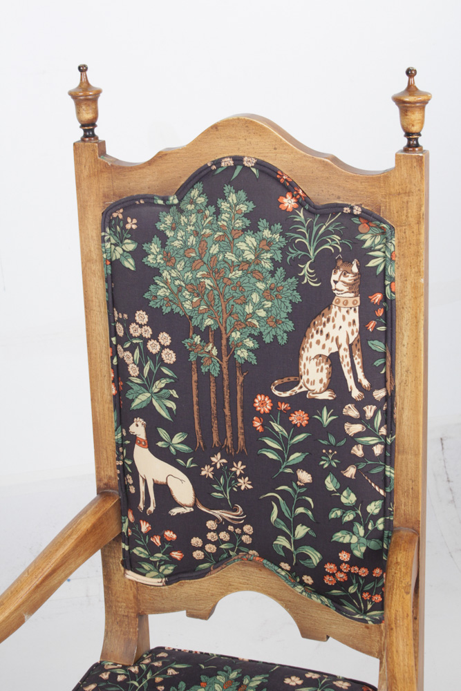 Vintage Gothic Revival Style Armchair