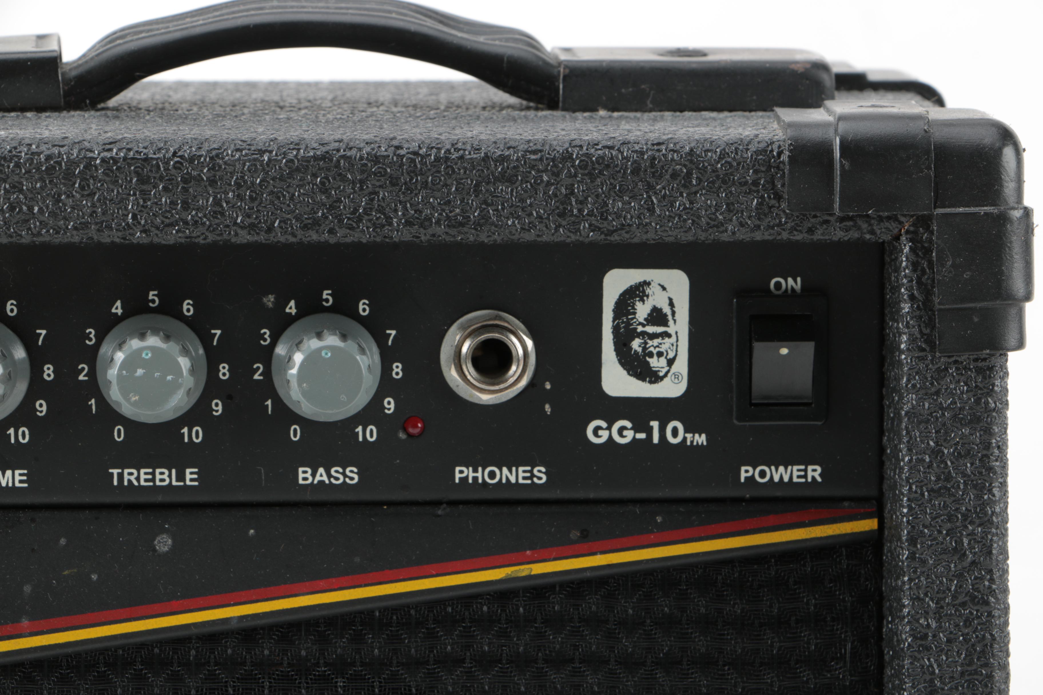Fender and Gorilla Guitar Amplifiers and Behringer Headphone Amplifier