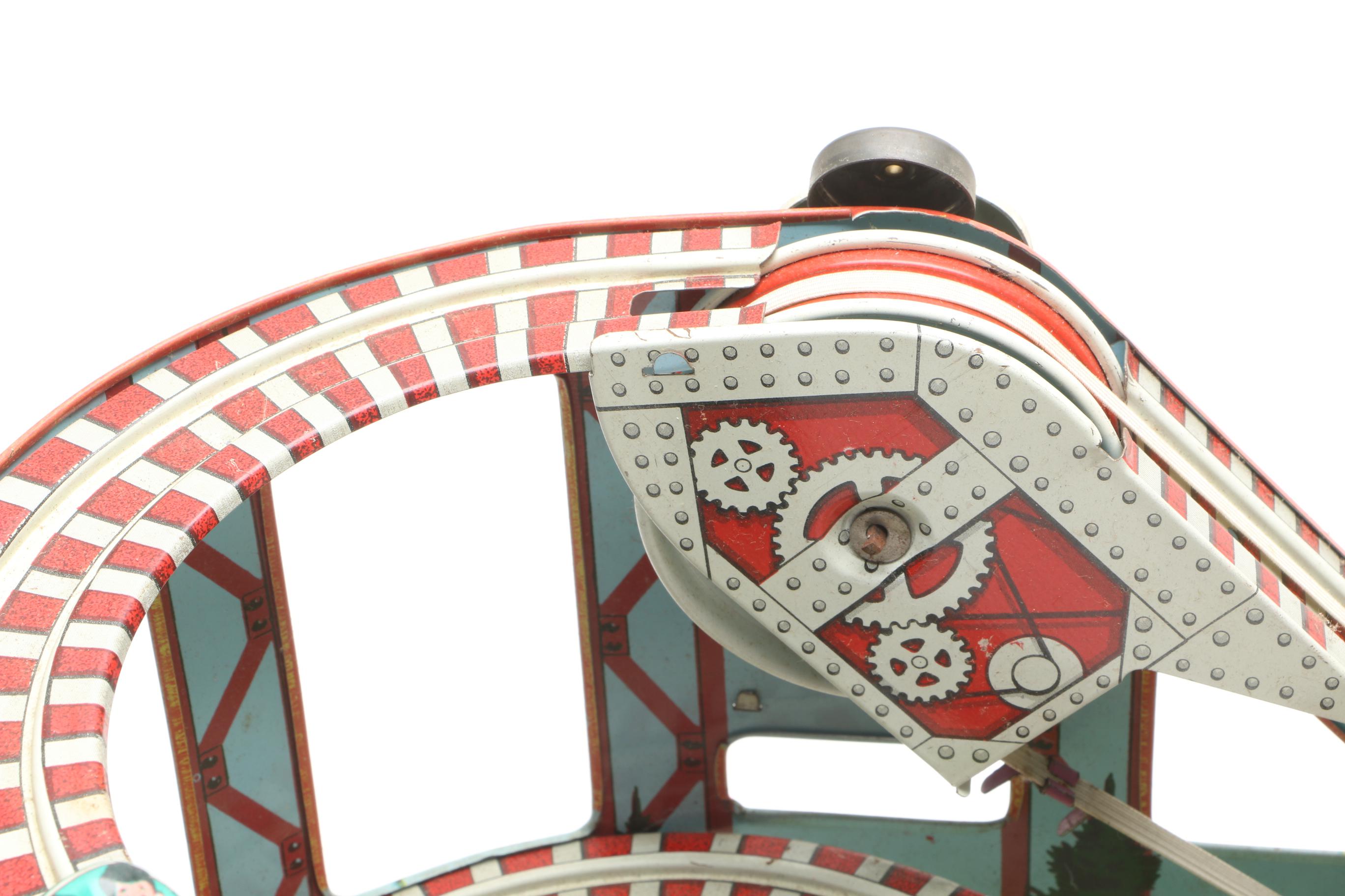 Circa 1950s J. Chein Tin Toy Roller Coaster Toy