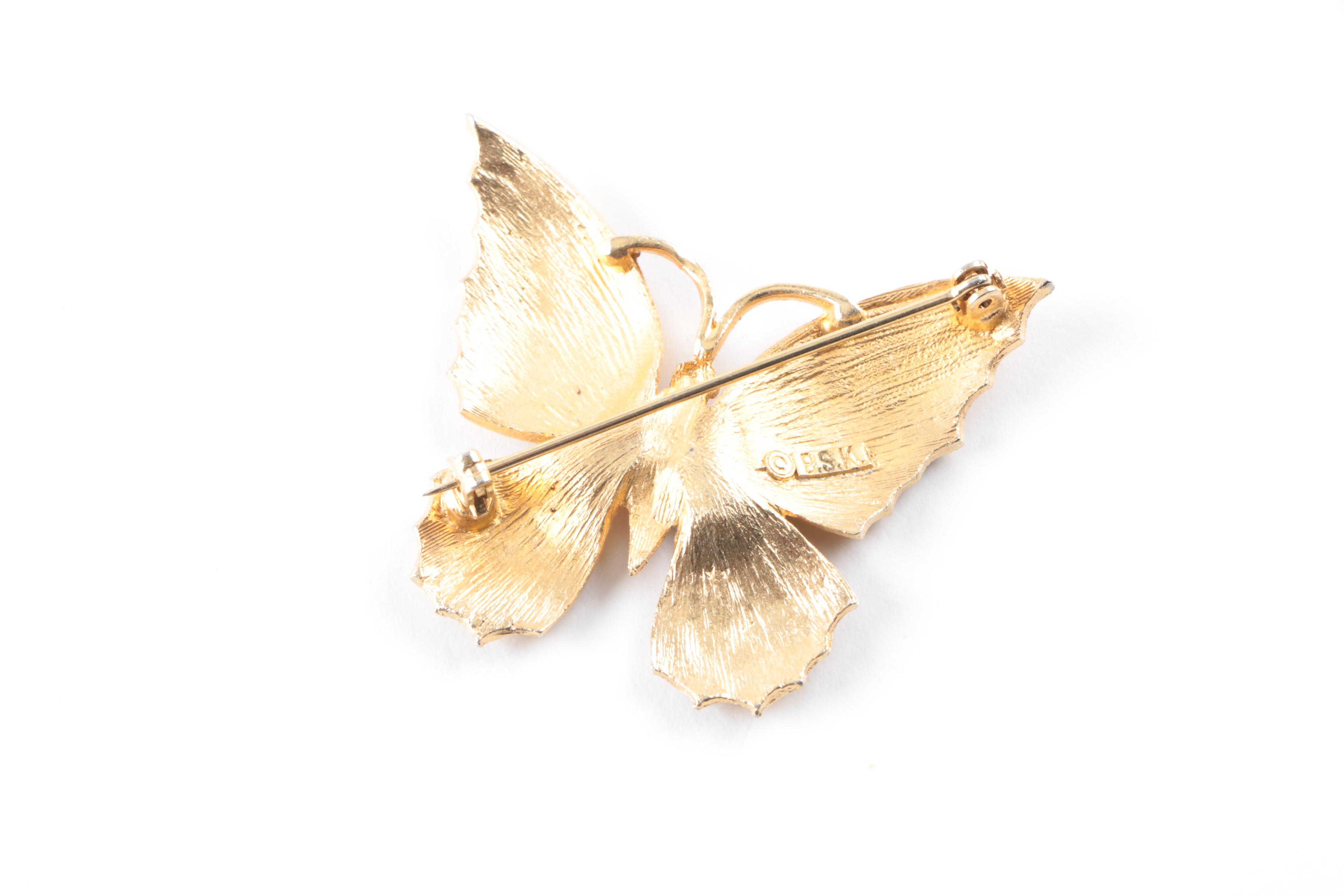 Assorted Gold Tone Costume Jewelry Including Dominique Aurientis Earrings