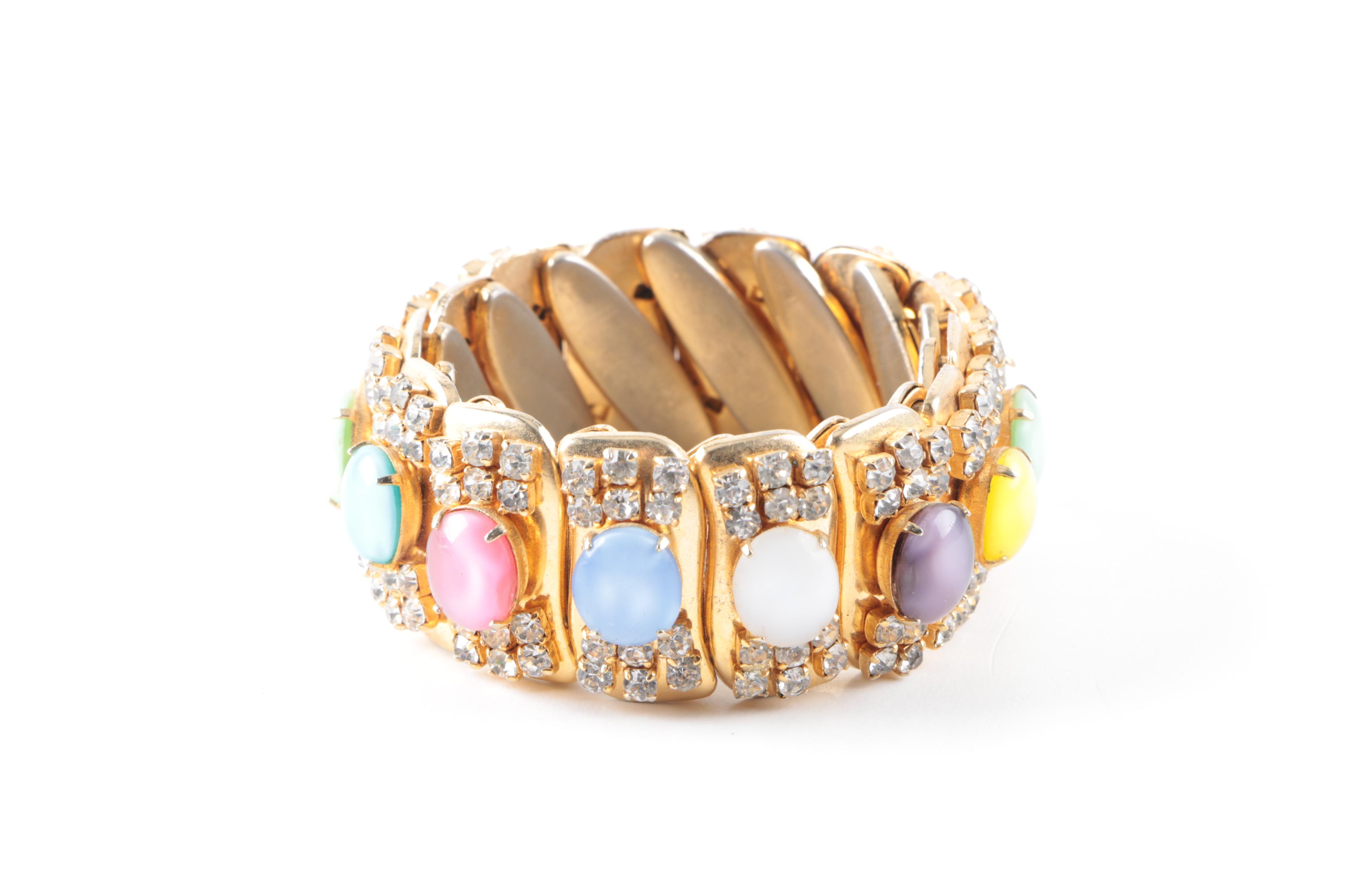 Assorted Costume Jewelry Including a Coro Bracelet