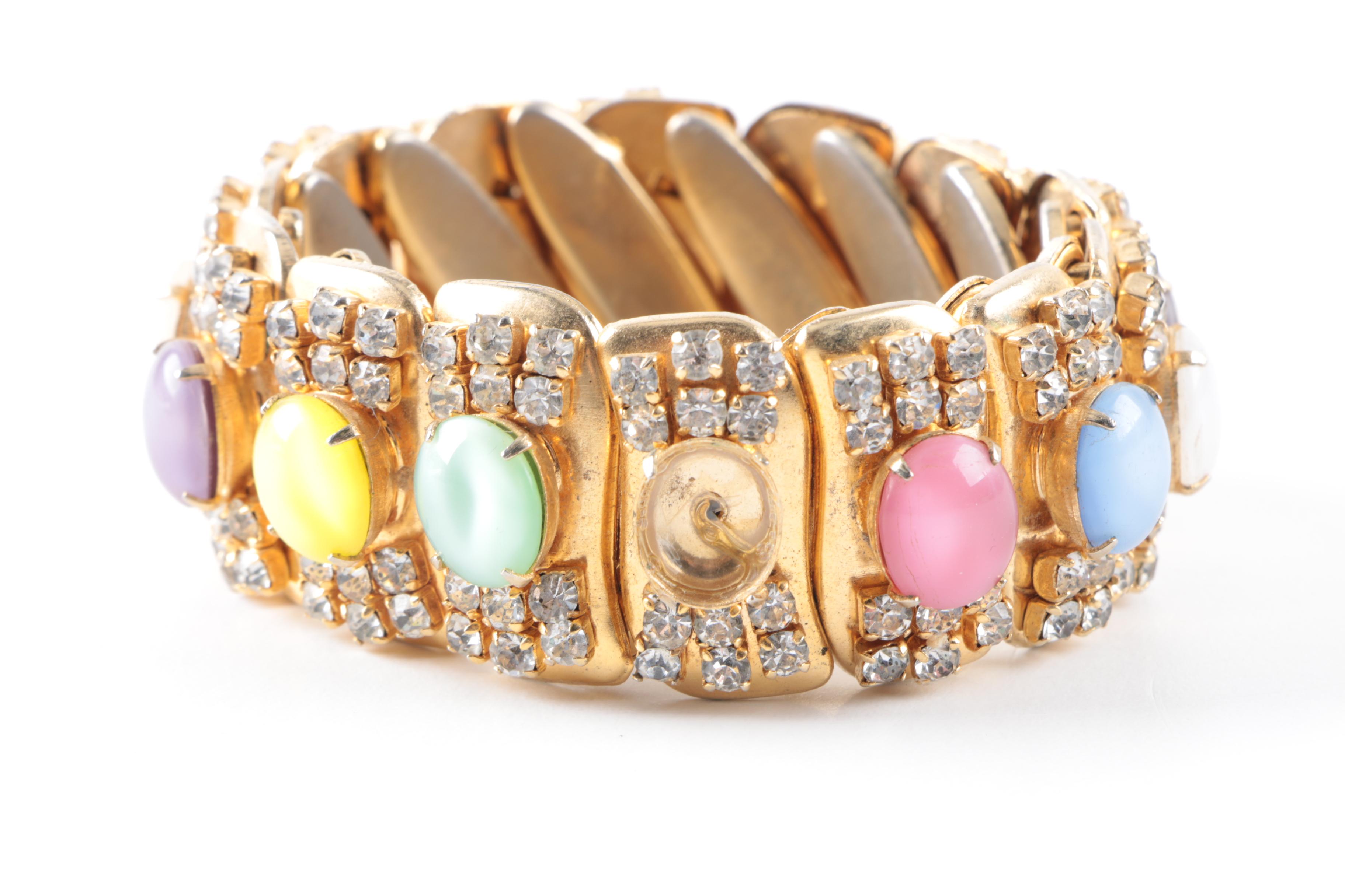 Assorted Costume Jewelry Including a Coro Bracelet