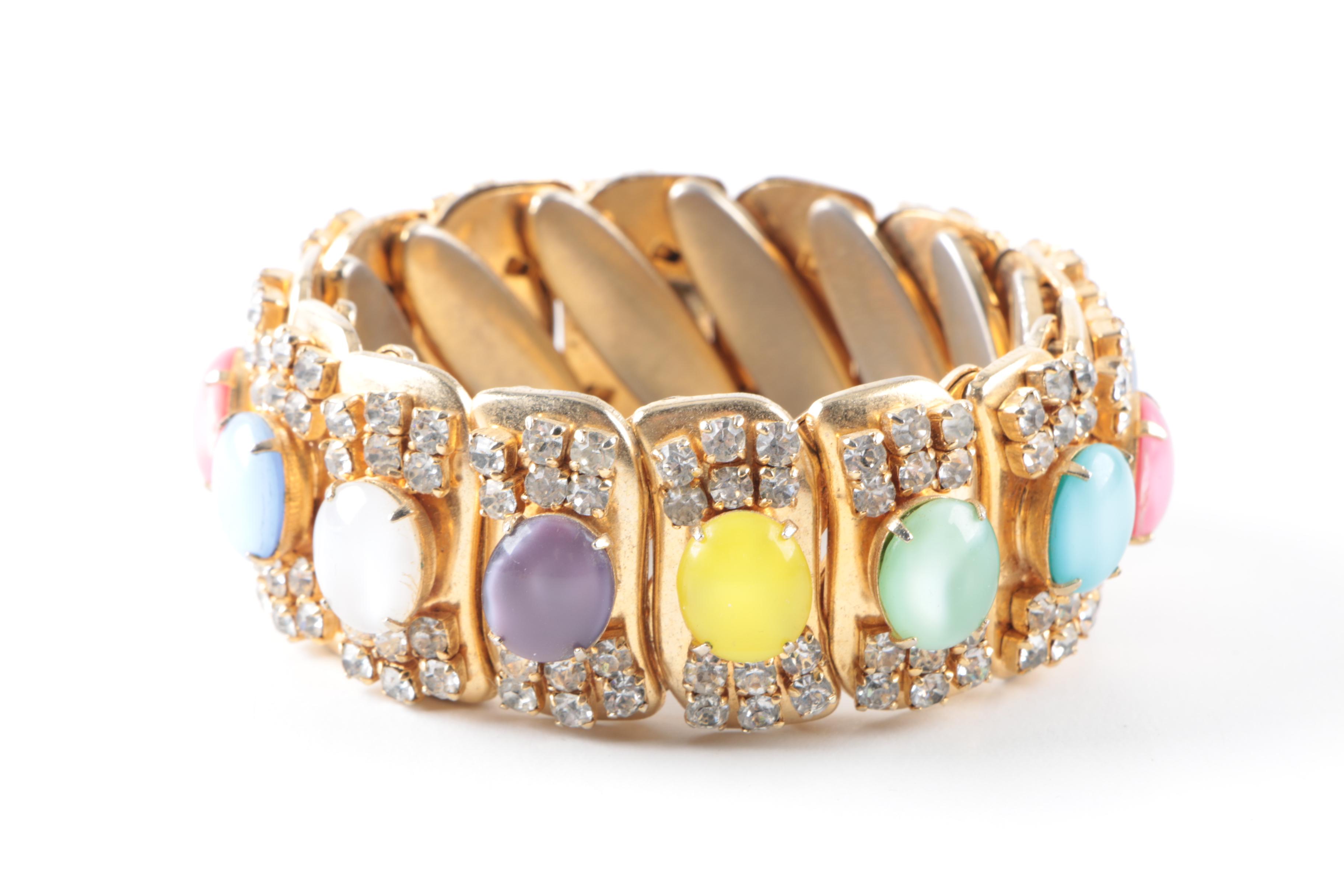 Assorted Costume Jewelry Including a Coro Bracelet