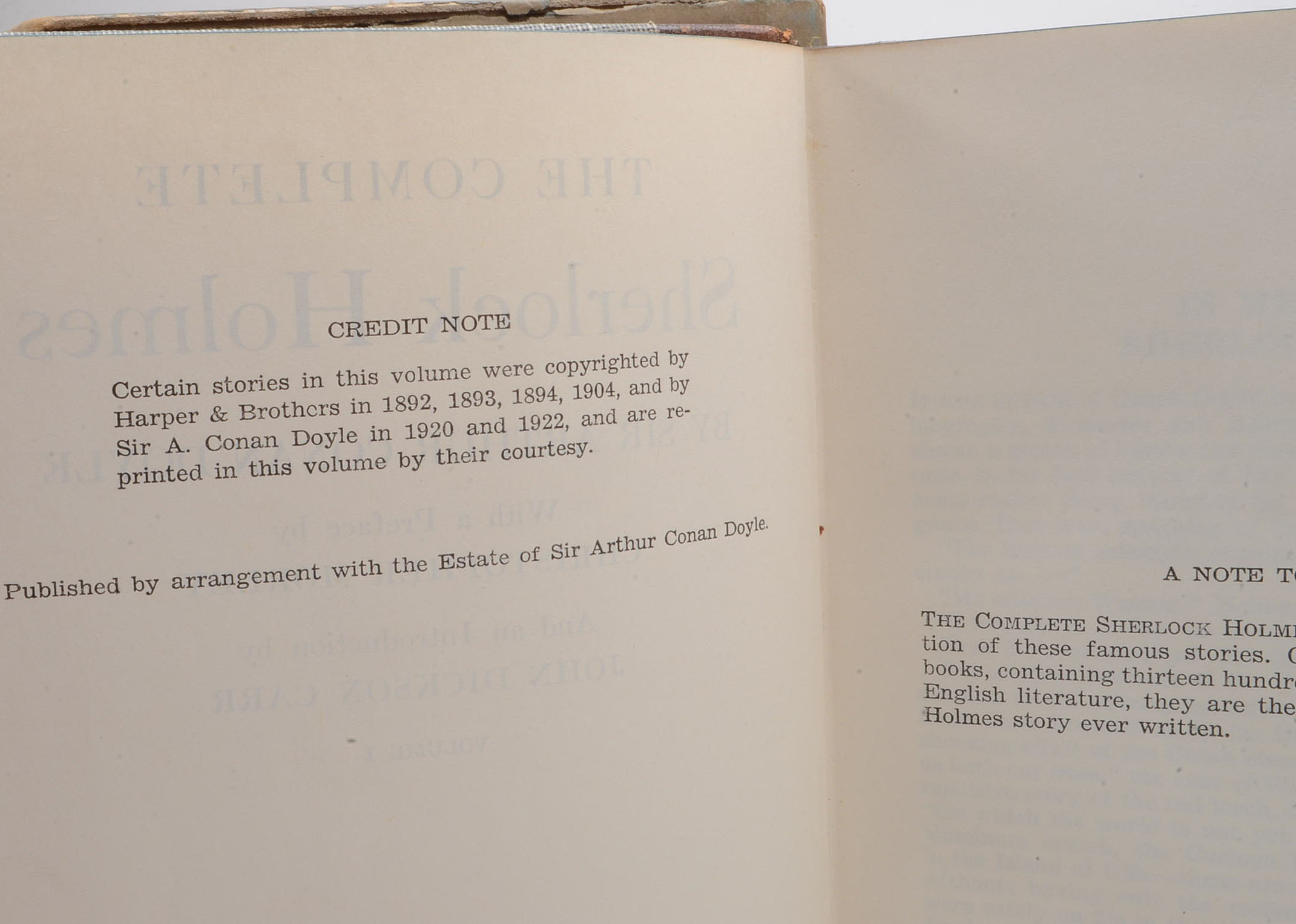 1953 Arthur Conan Doyle Signed Limited Edition "The Complete Sherlock Holmes"