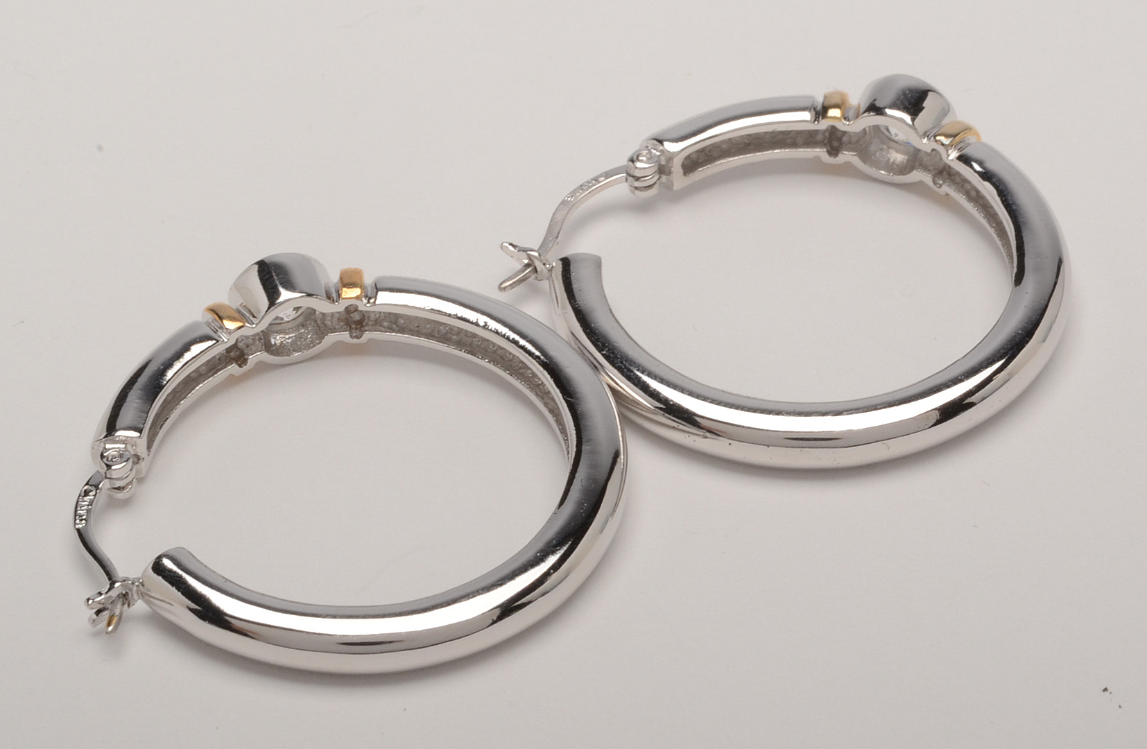 Freshwater Pearl Coil Bracelet and Silver Tone Hoop Earrings