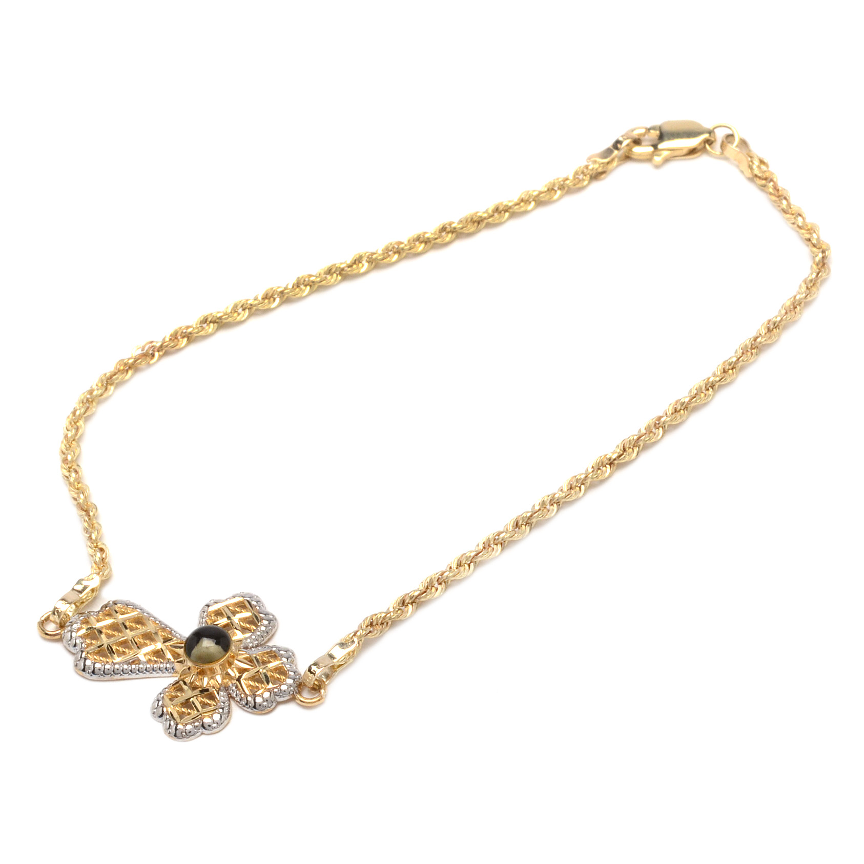 10K Gold Nativity Stone Bracelet