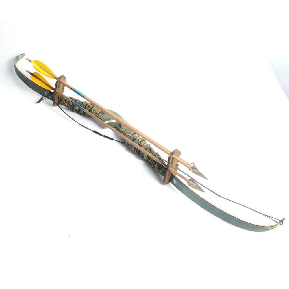 Vintage Bear Archery Recurve Bow with Arrows