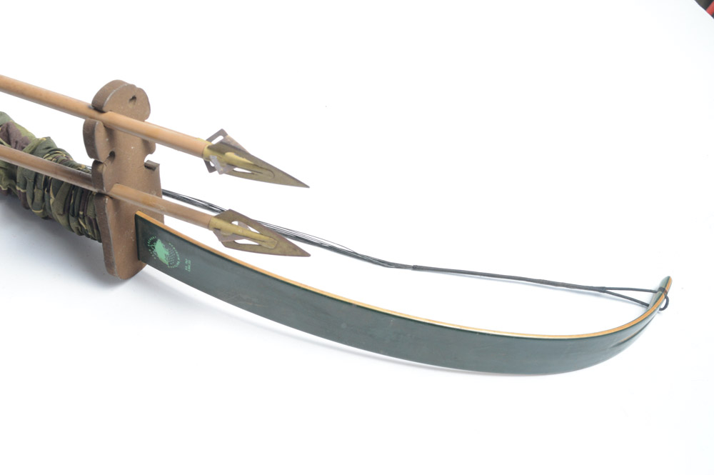 Vintage Bear Archery Recurve Bow with Arrows