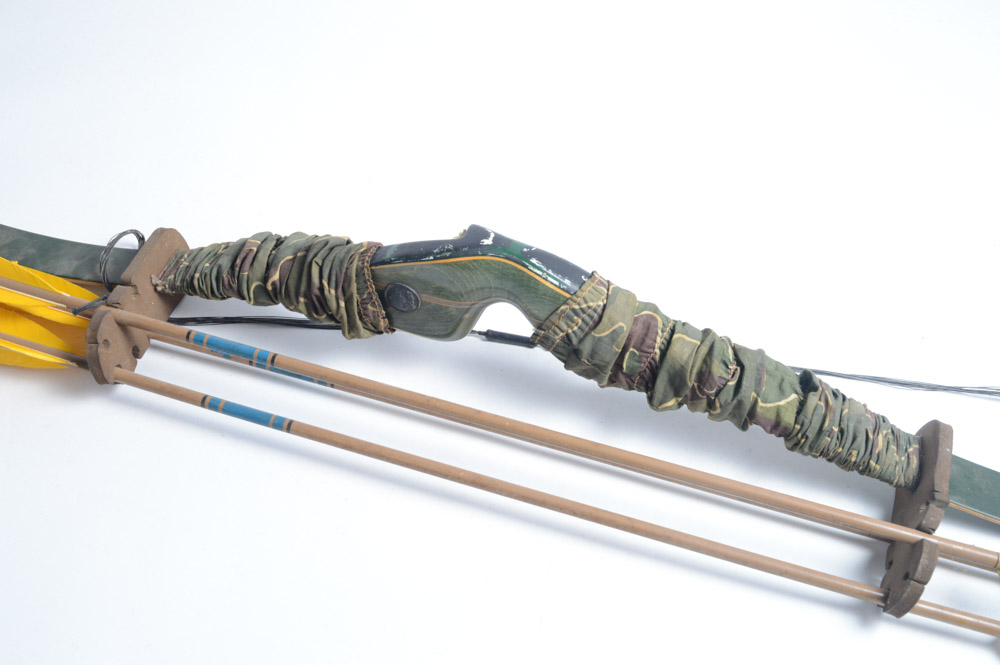 Vintage Bear Archery Recurve Bow with Arrows