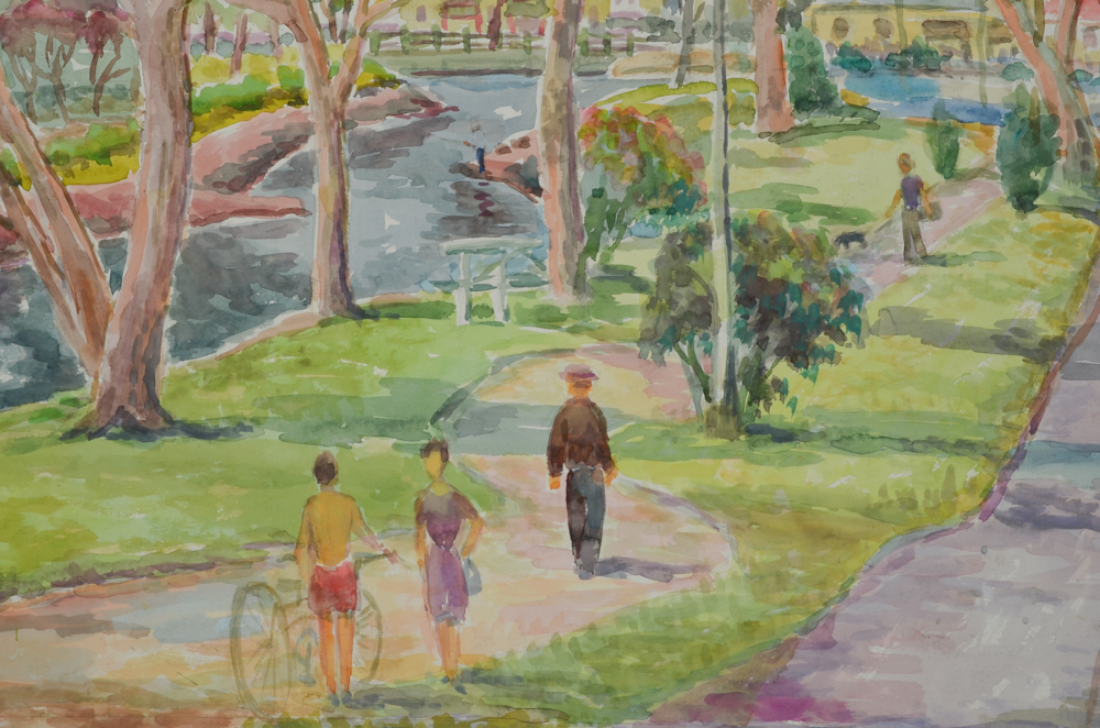 Robert Lahman Pair of Watercolor Paintings