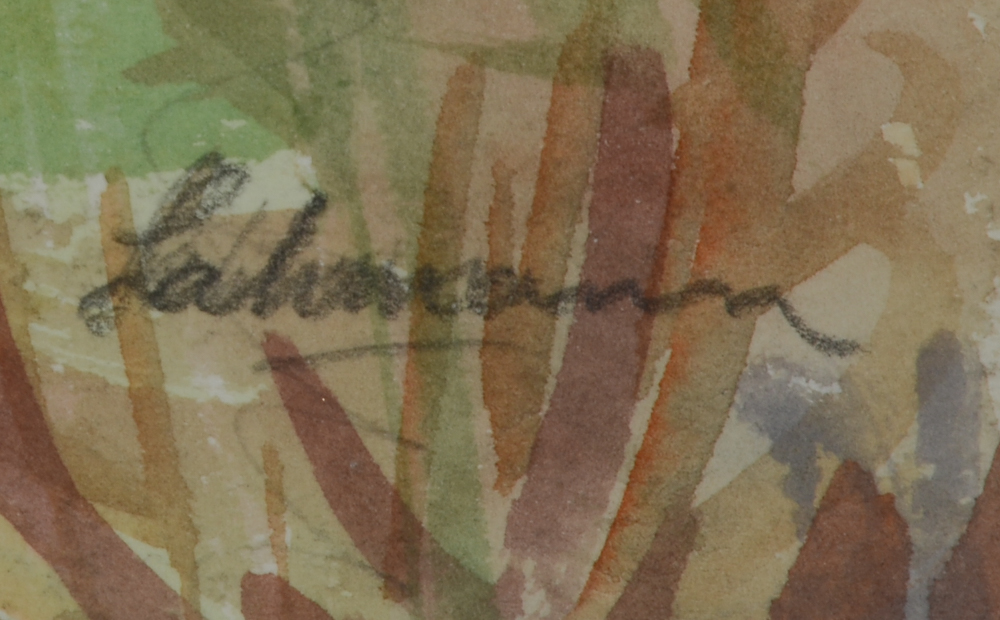 Robert Lahman Pair of Watercolor Paintings