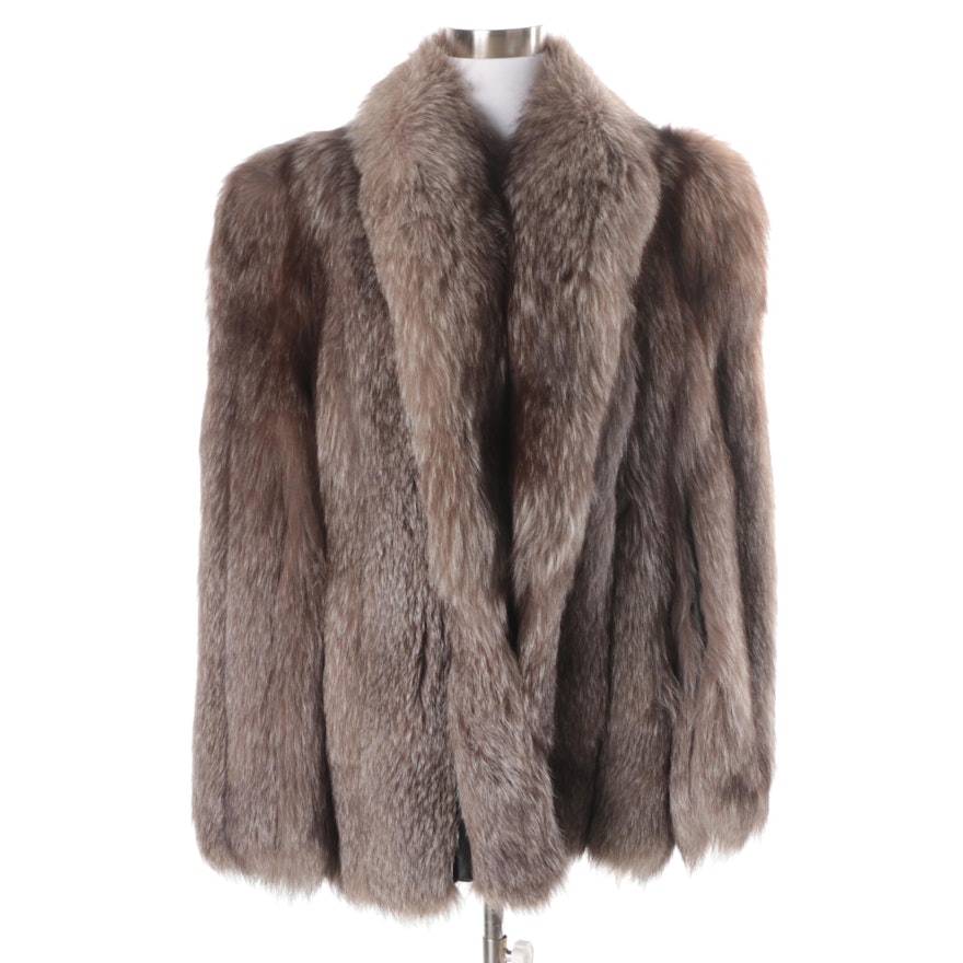 Women's Brown Fox Fur Coat