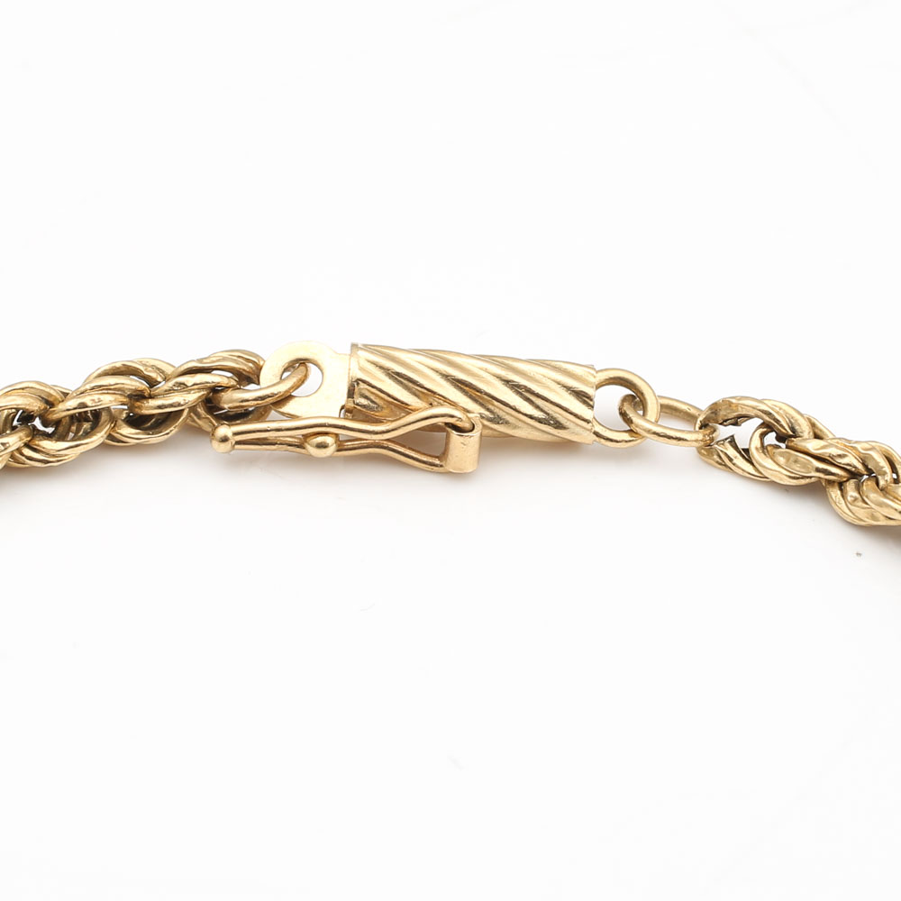 14K Yellow Gold Rope Bracelets