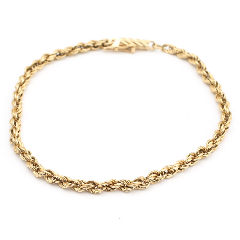14K Yellow Gold Rope Bracelets