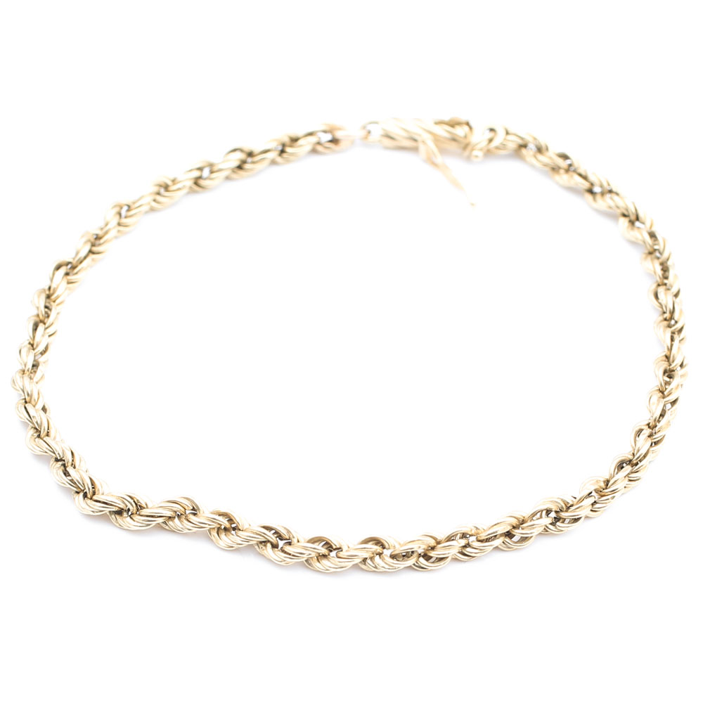 14K Yellow Gold Rope Bracelets