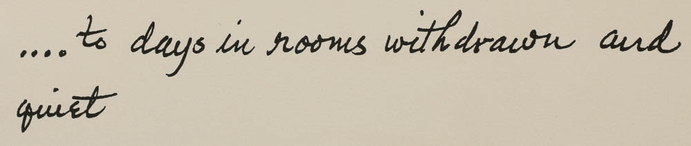 Ben Shahn Lithograph "...To Days in Rooms Withdrawn and Quiet"