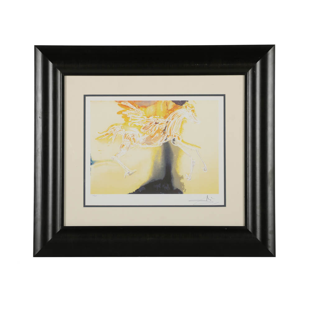 Offset Lithograph After Salvador Dalí "Pegasus"
