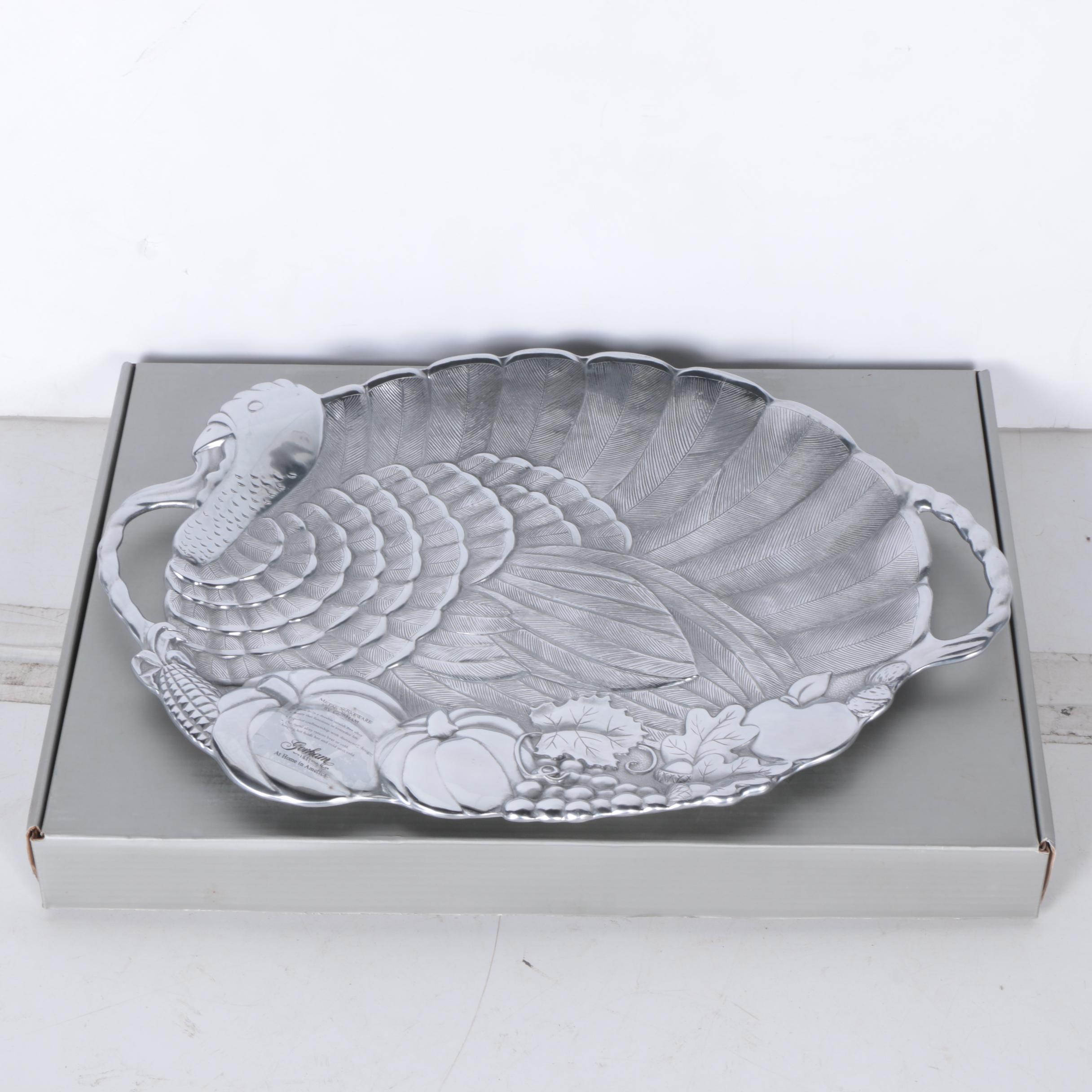Gorham Silver Tone Turkey Platter