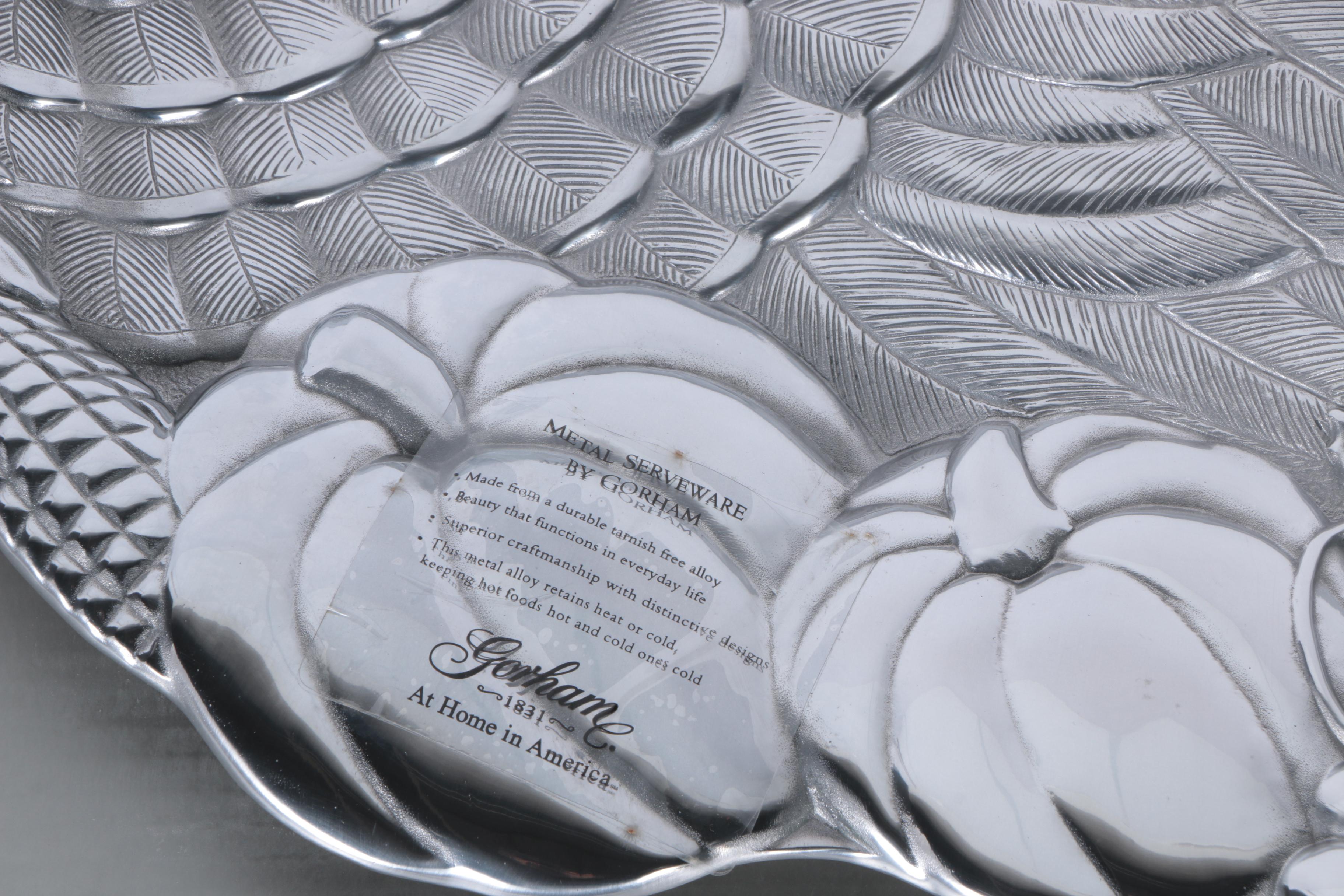 Gorham Silver Tone Turkey Platter