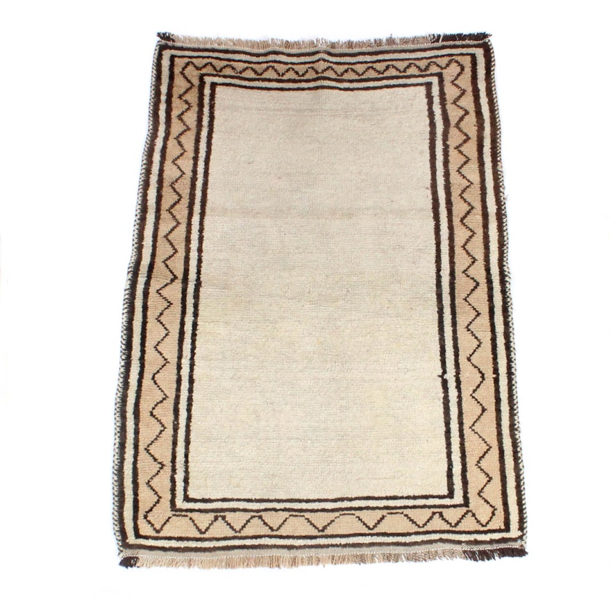 3' x 4' Semi-Antique Hand-Knotted Persian Gabbeh Rug