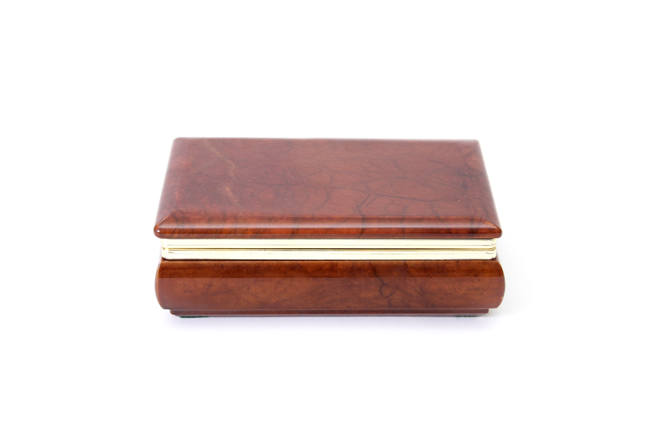 Italian Hand Carved Genuine Alabaster Trinket Box