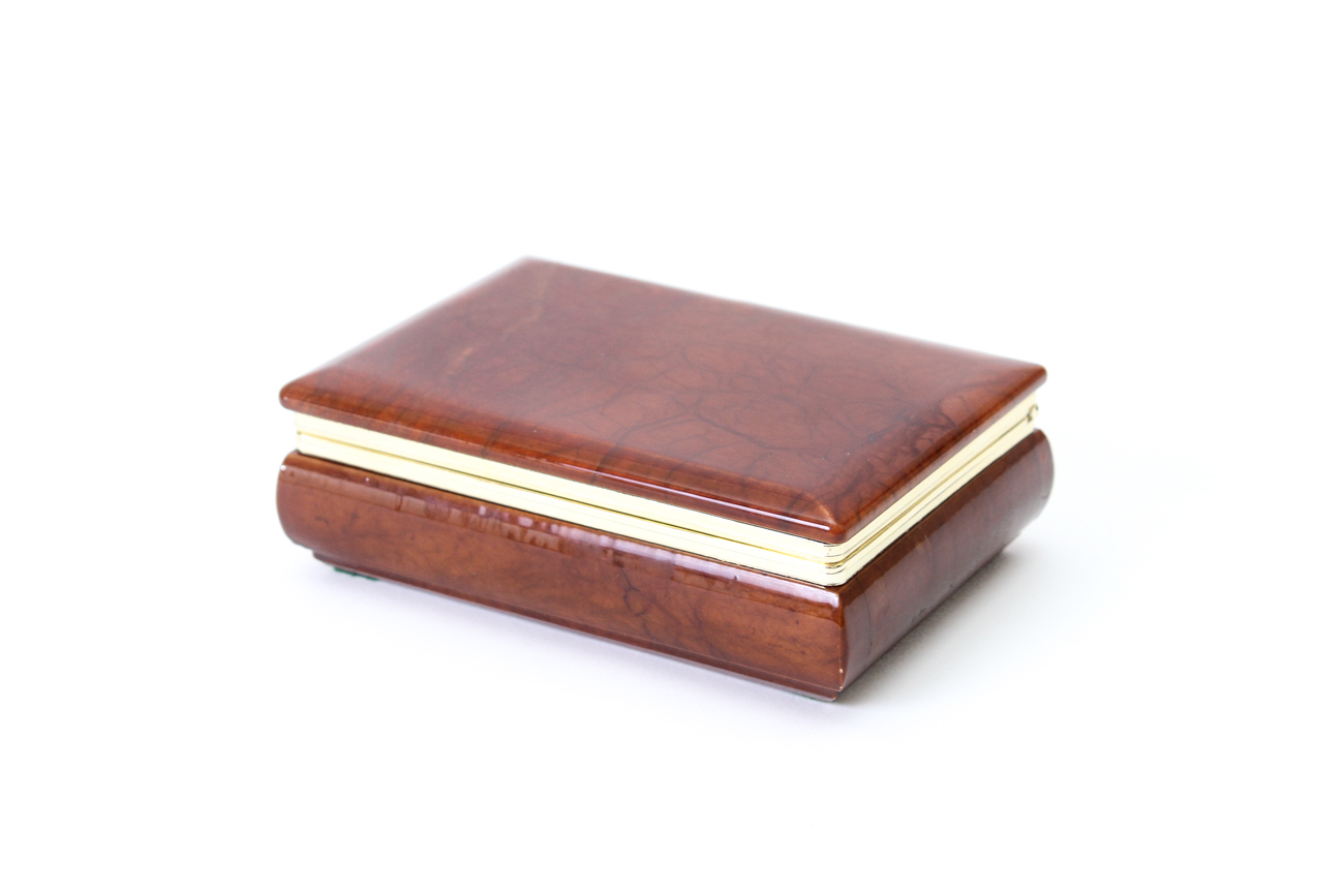 Italian Hand Carved Genuine Alabaster Trinket Box