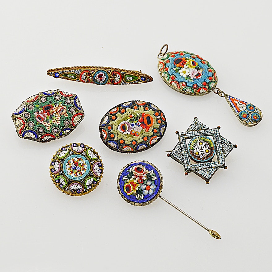 Vintage Italian Micro Mosaic Jewelry
