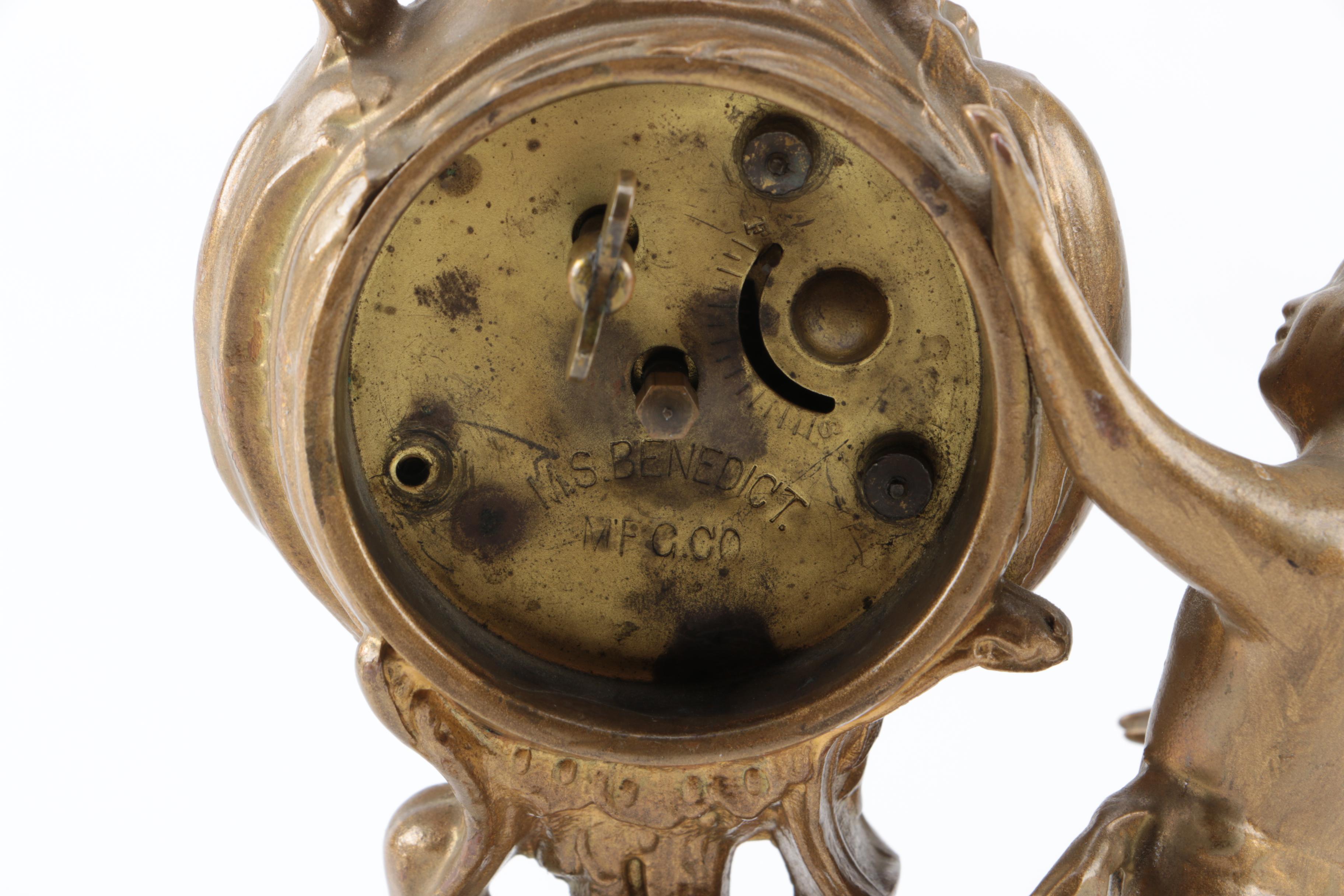M.S. Benedict Mfg. Figural Shelf Clock