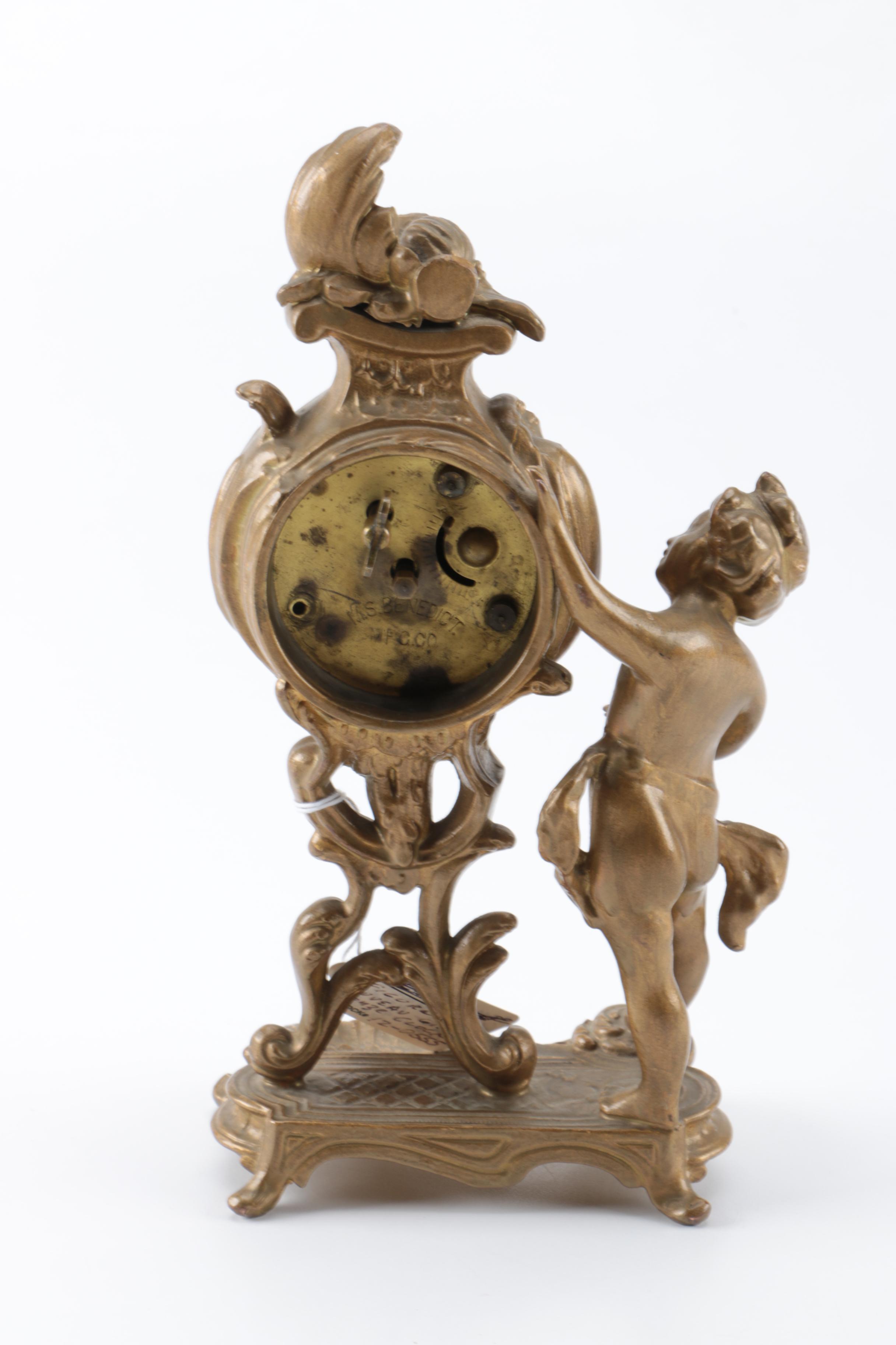 M.S. Benedict Mfg. Figural Shelf Clock