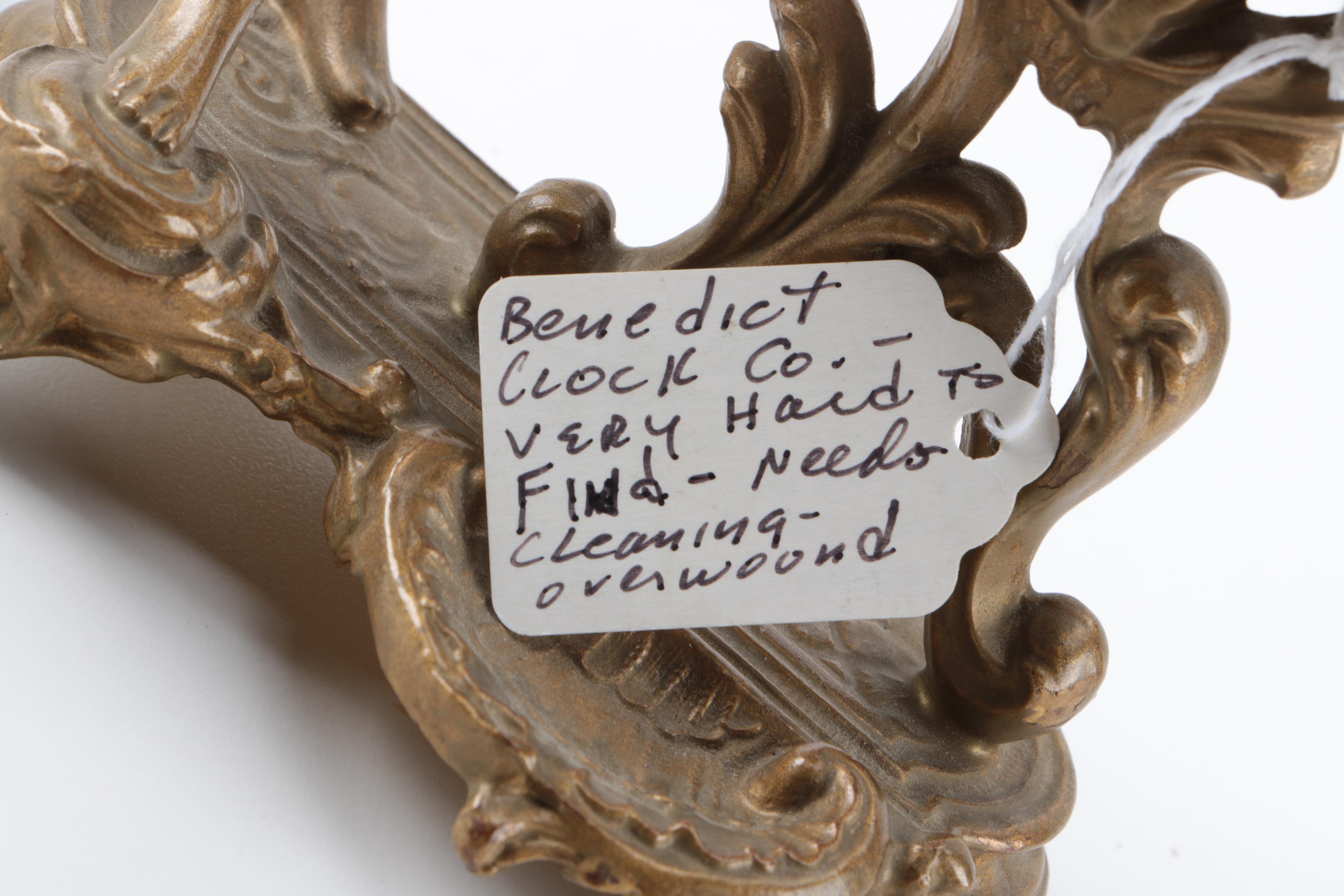 M.S. Benedict Mfg. Figural Shelf Clock