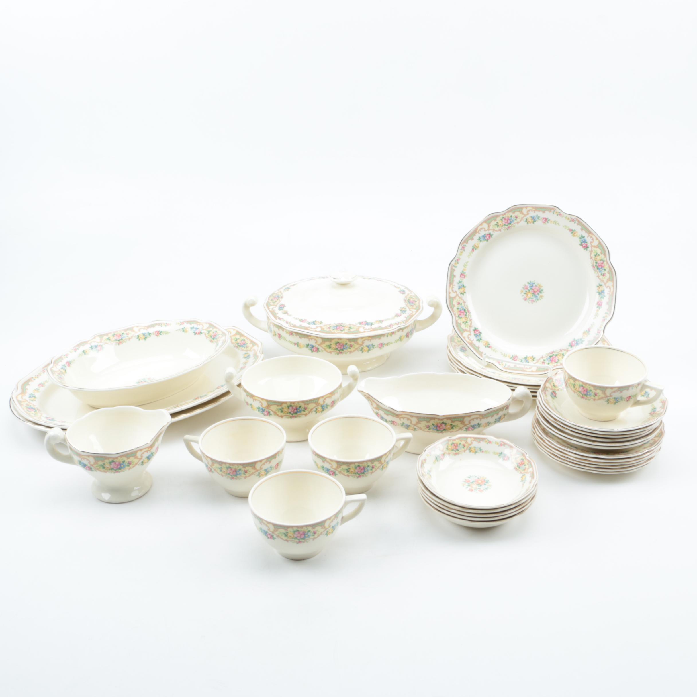 Floral Ceramic Tableware Featuring Mount Clemens Pottery