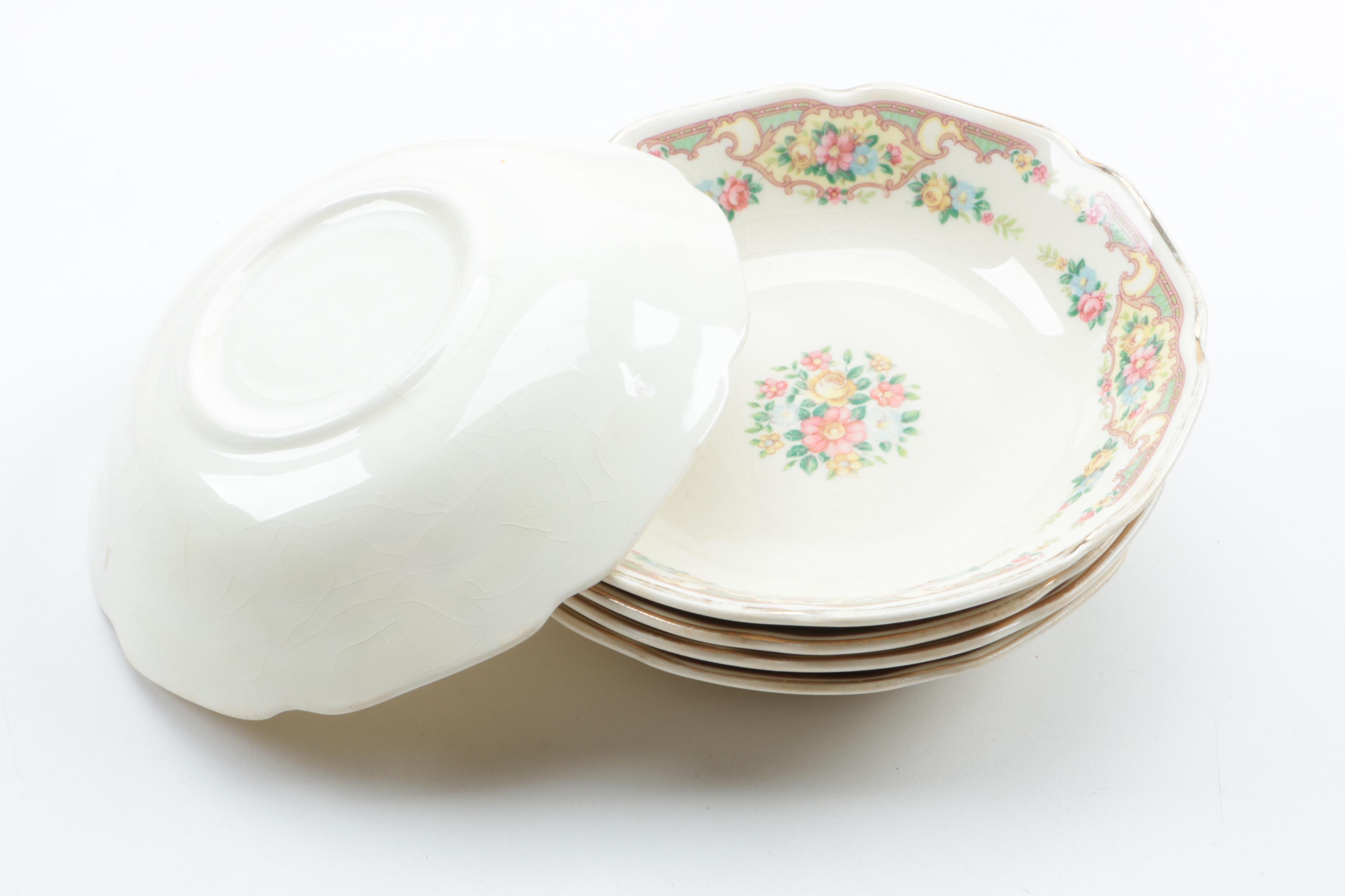 Floral Ceramic Tableware Featuring Mount Clemens Pottery