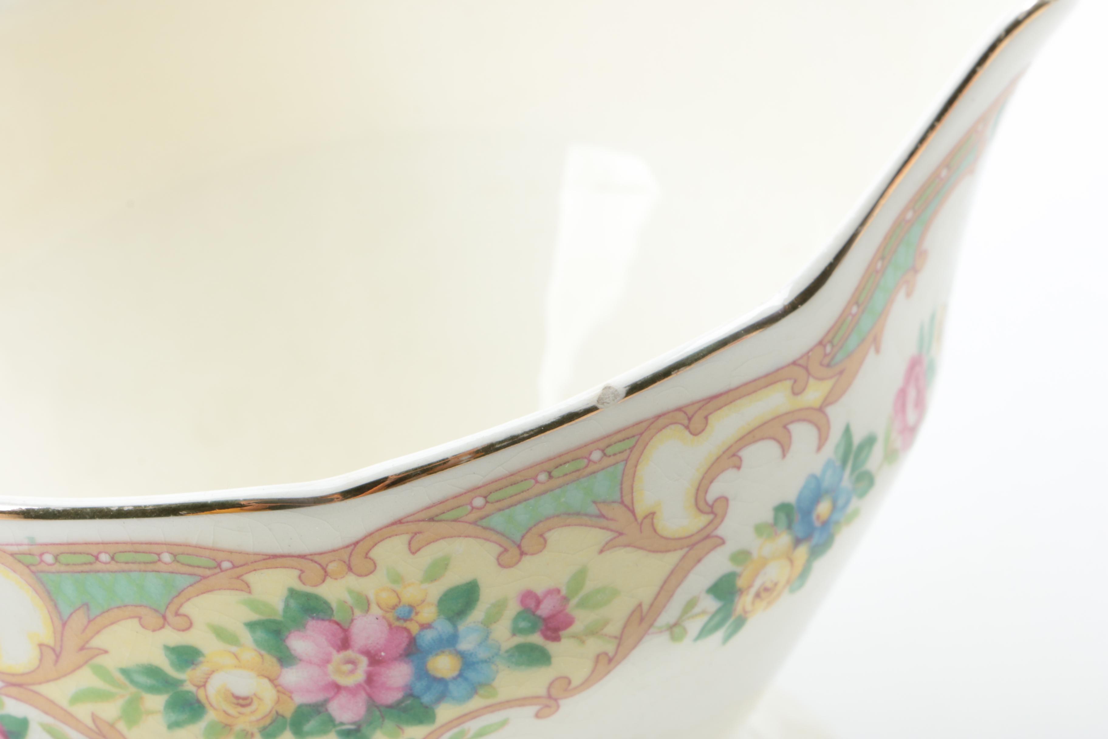 Floral Ceramic Tableware Featuring Mount Clemens Pottery