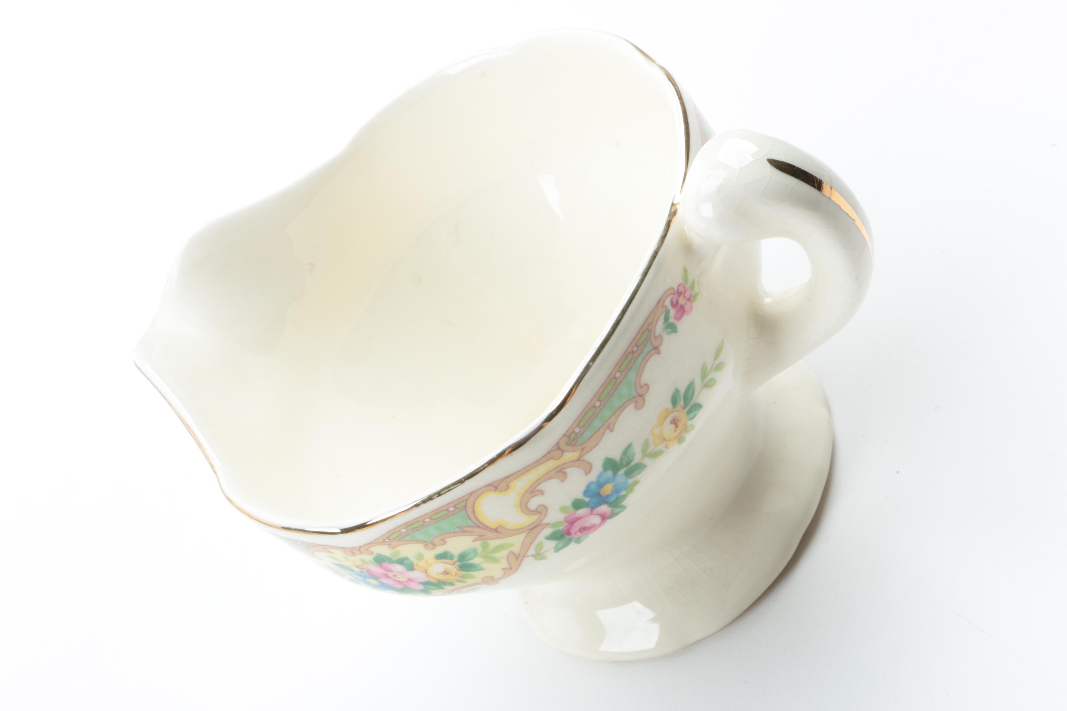 Floral Ceramic Tableware Featuring Mount Clemens Pottery