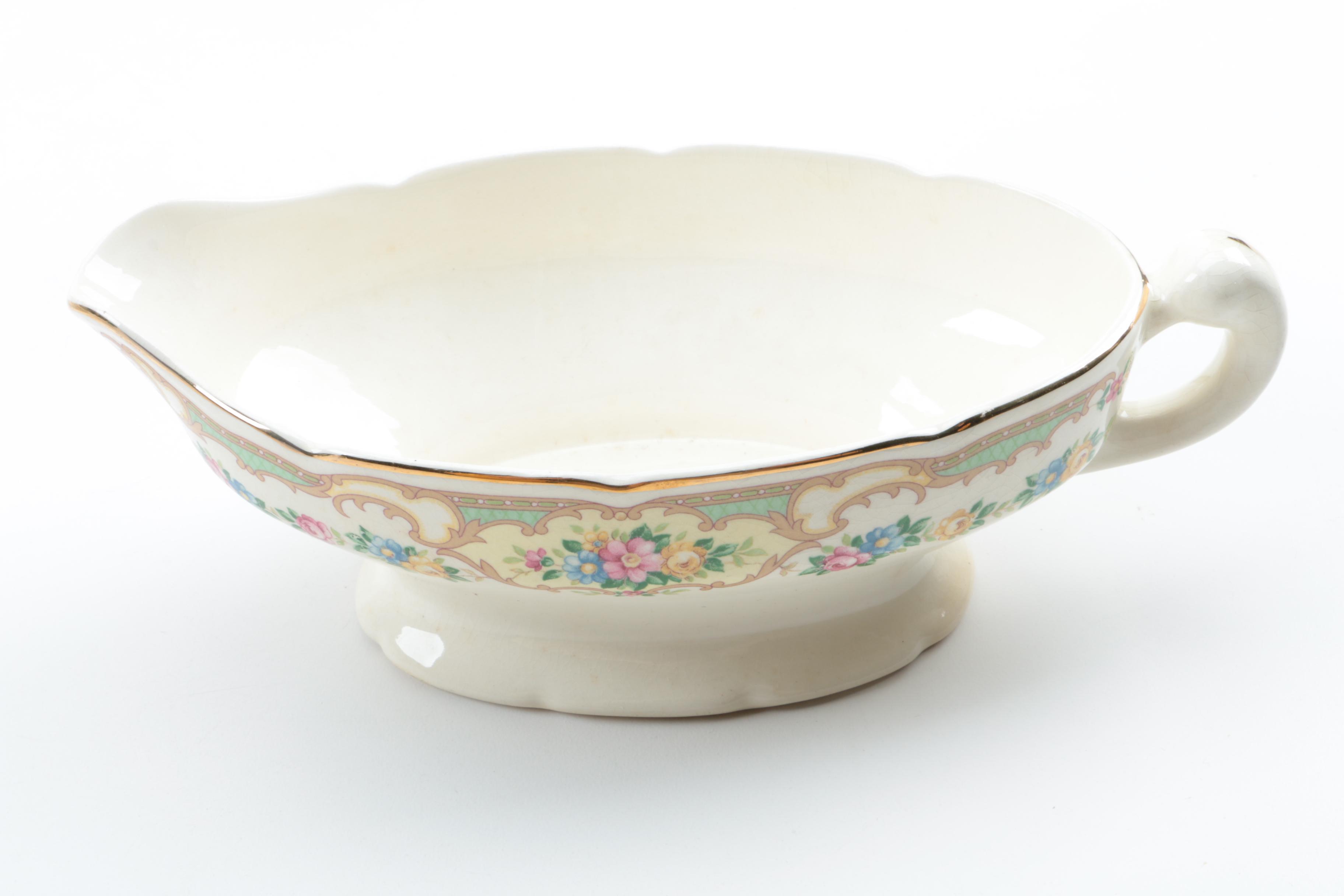 Floral Ceramic Tableware Featuring Mount Clemens Pottery