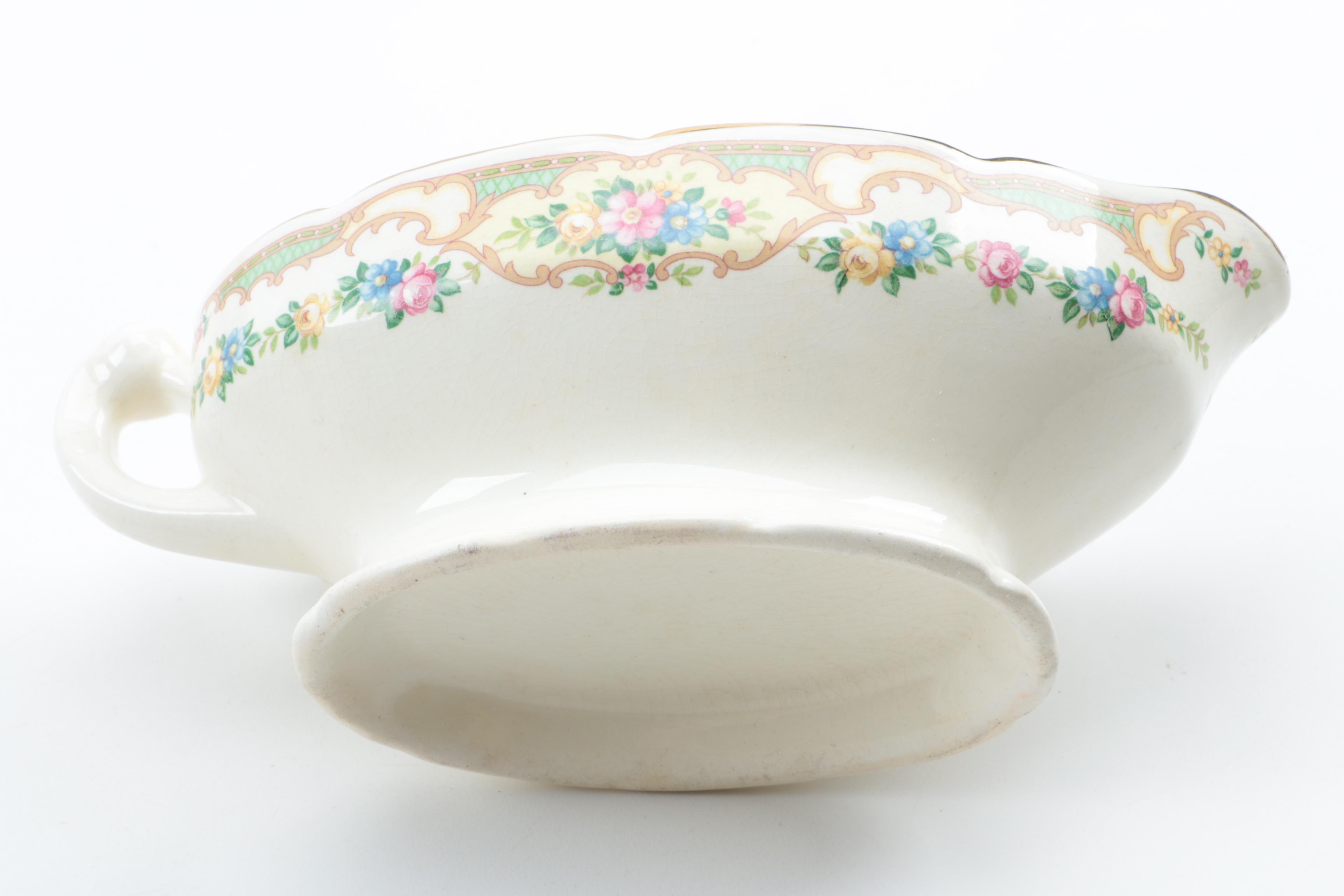 Floral Ceramic Tableware Featuring Mount Clemens Pottery