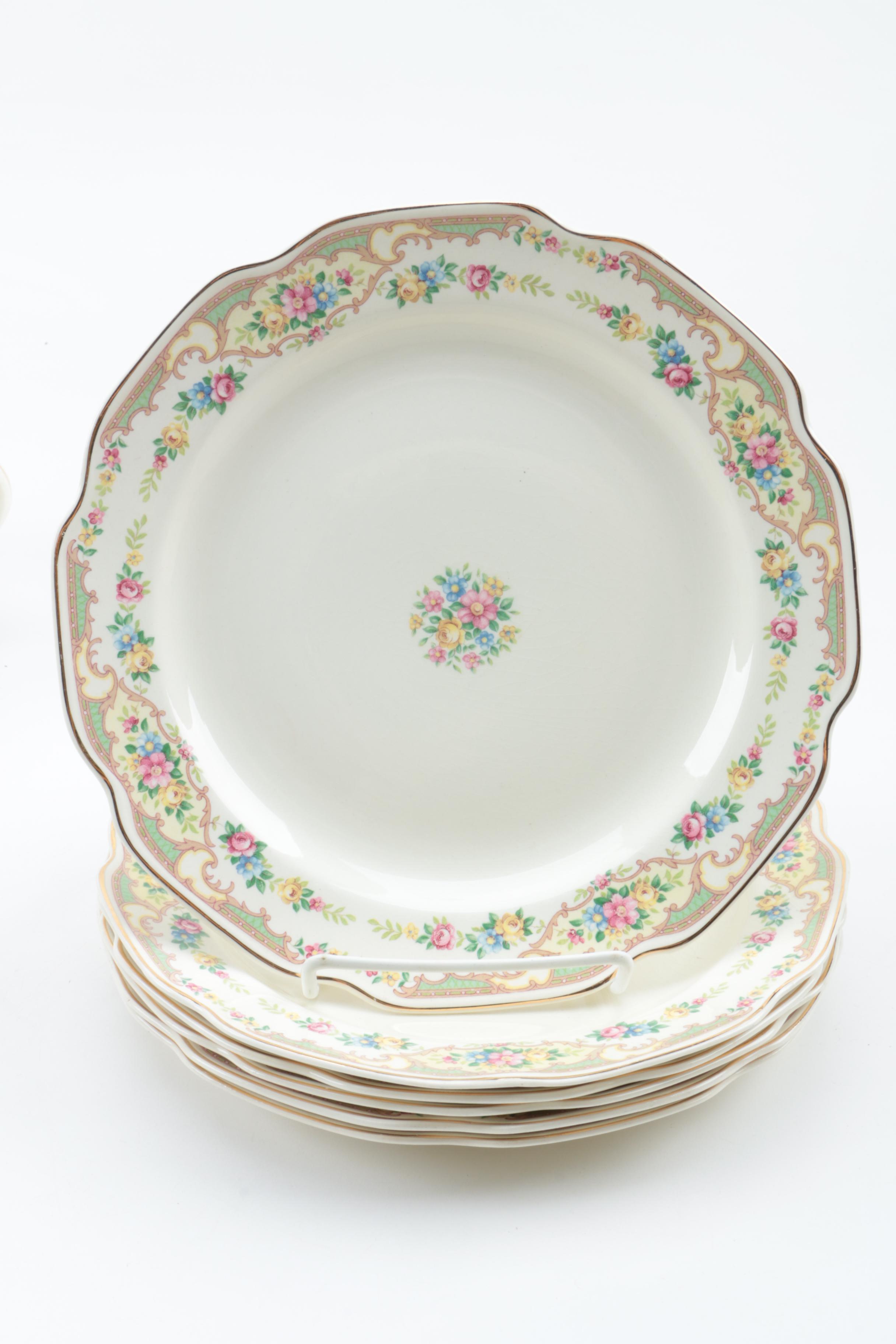 Floral Ceramic Tableware Featuring Mount Clemens Pottery
